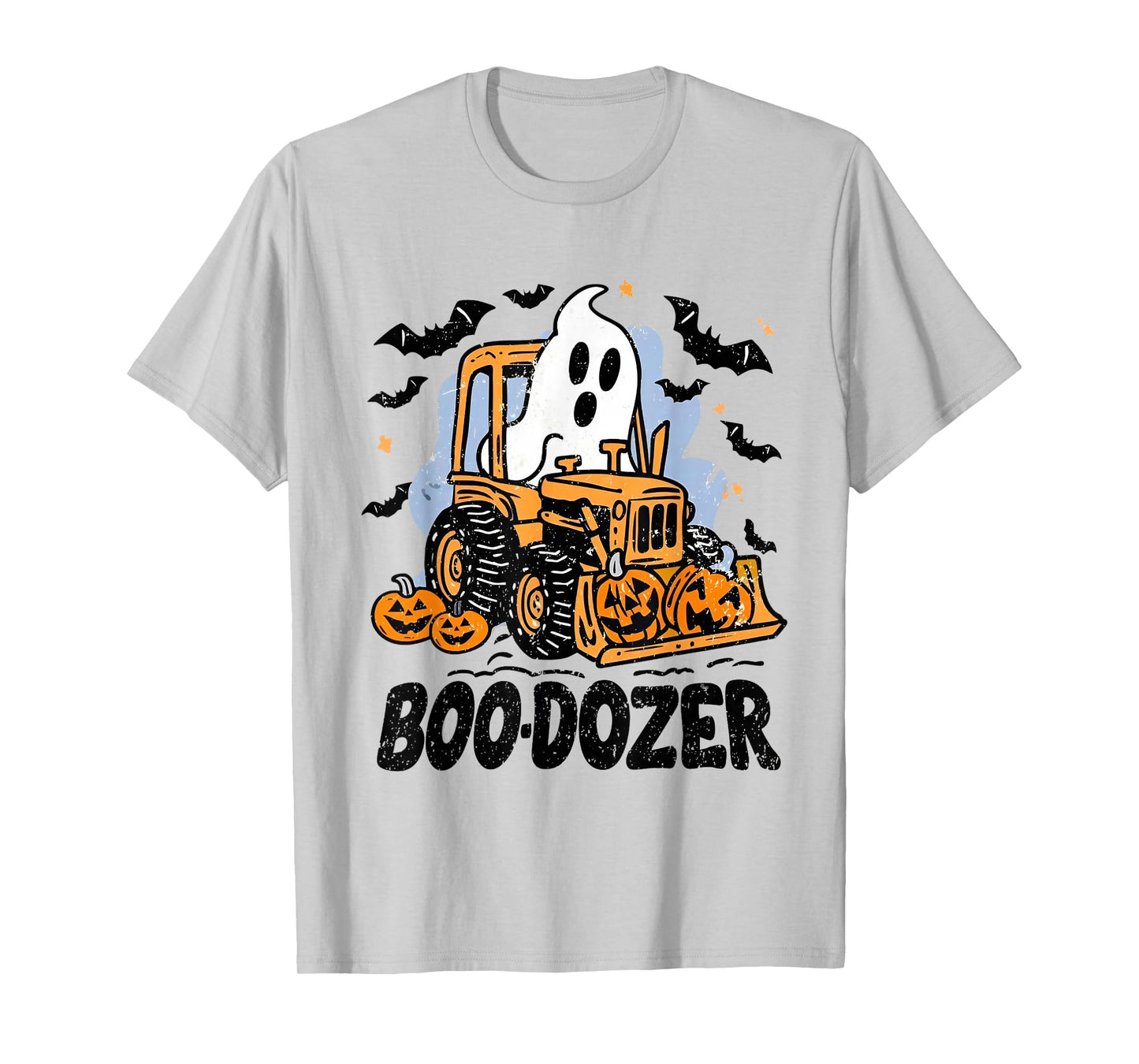 Boo-Dozer Ghost Halloween Construction Trucks Kids Boy T-Shirt