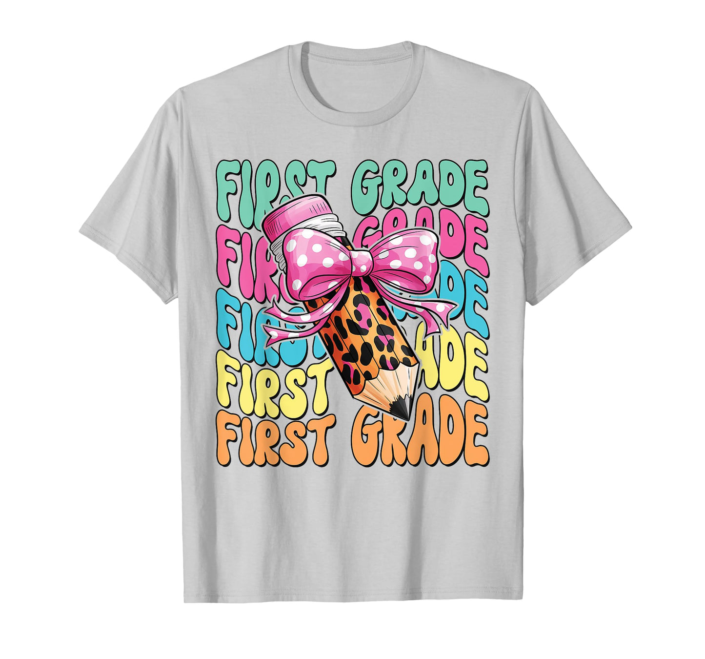 Groovy 1st Grade Girls Teacher First Grade Back to School T-Shirt