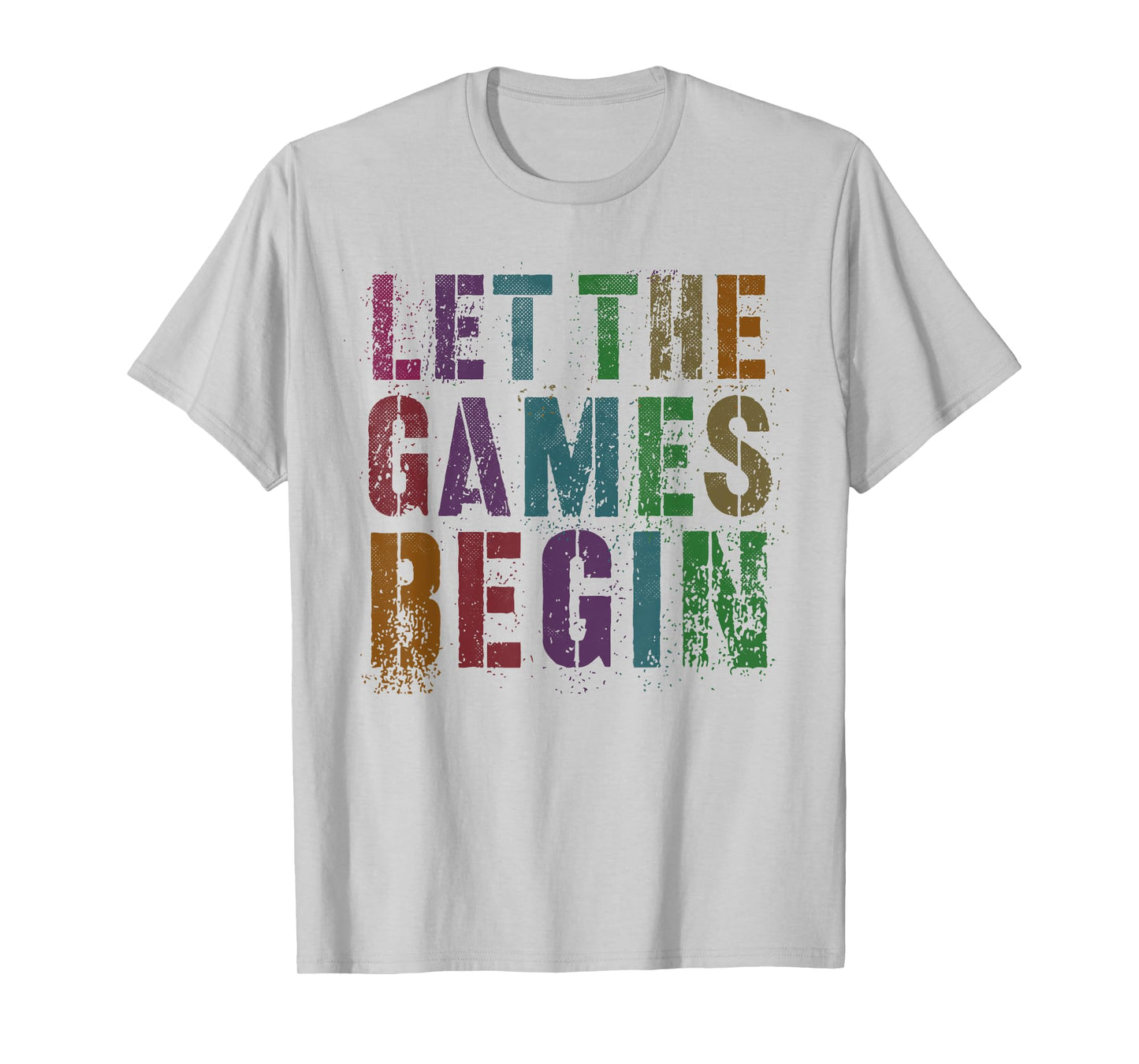 Funny LET THE GAMES BEGIN Fun School Field Day Summer Vibes Men Women Girls Kids T-Shirt