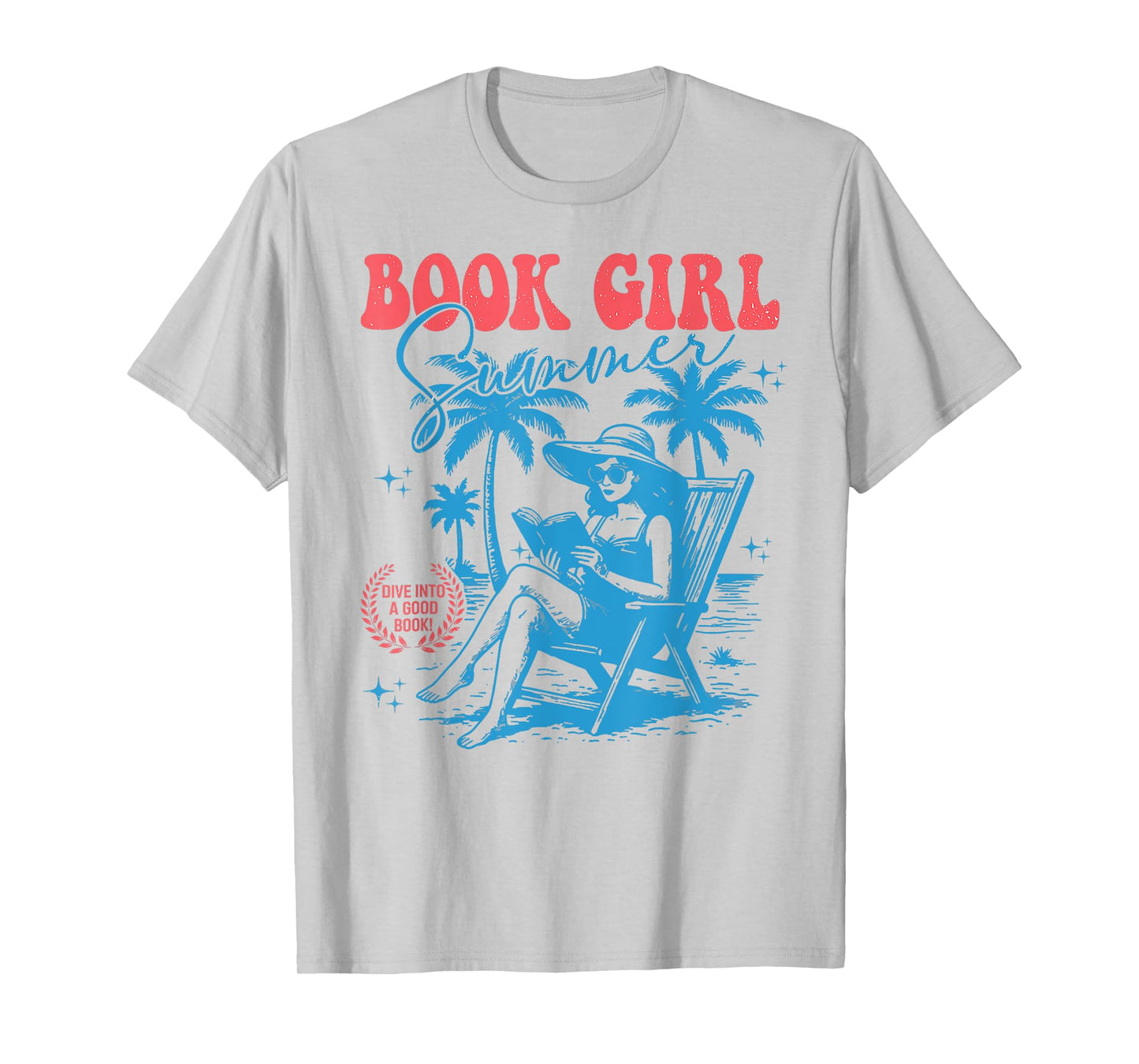Girl Reading Book Summer Funny Beach Vacation For Book Lover T-Shirt