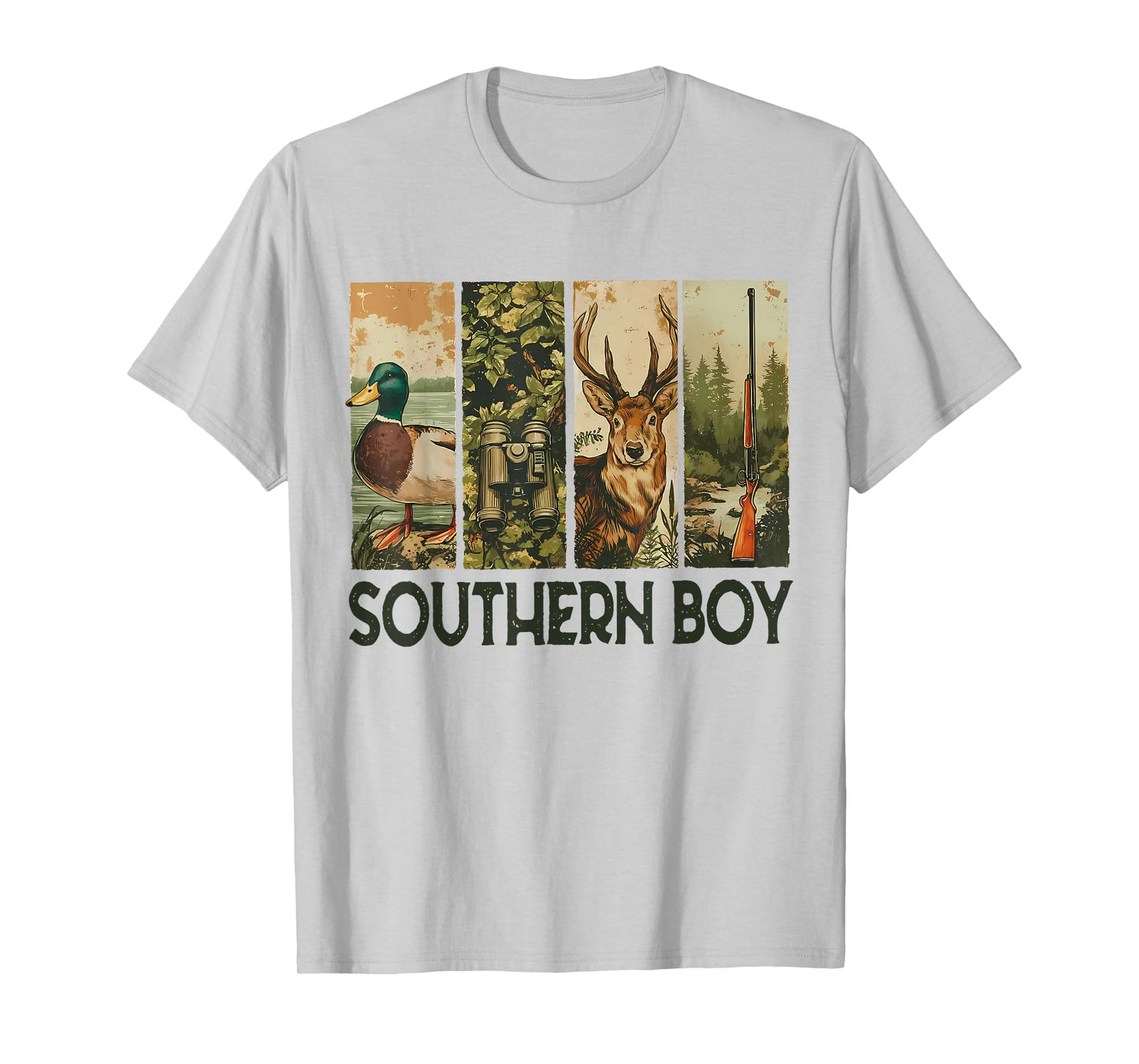 Southern Boy Camouflage Hunting Dog Camo Duck Hunter T-Shirt