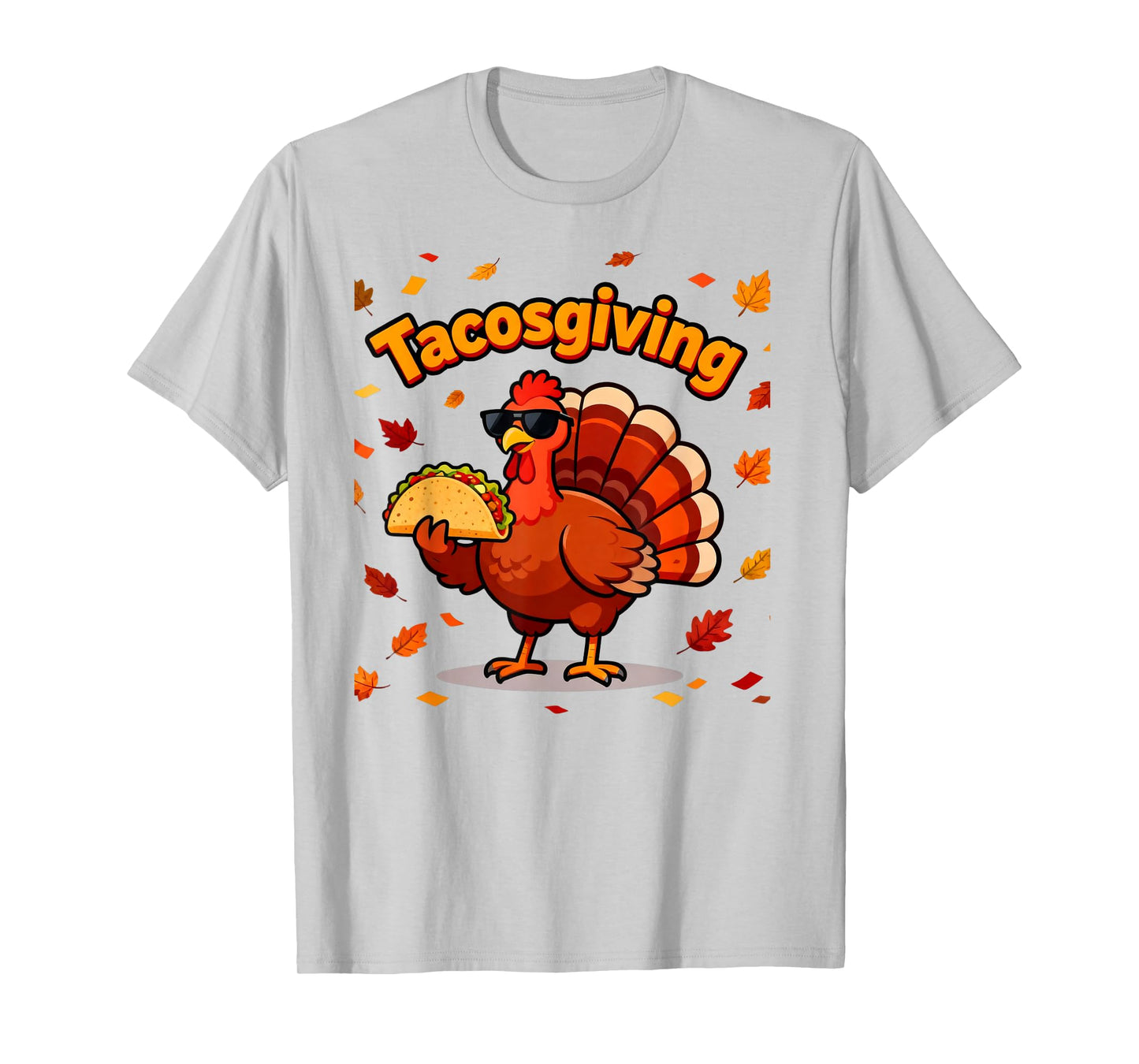 Tacosgiving Cool Turkey with Tacos,Funny Falling Autumn T-Shirt