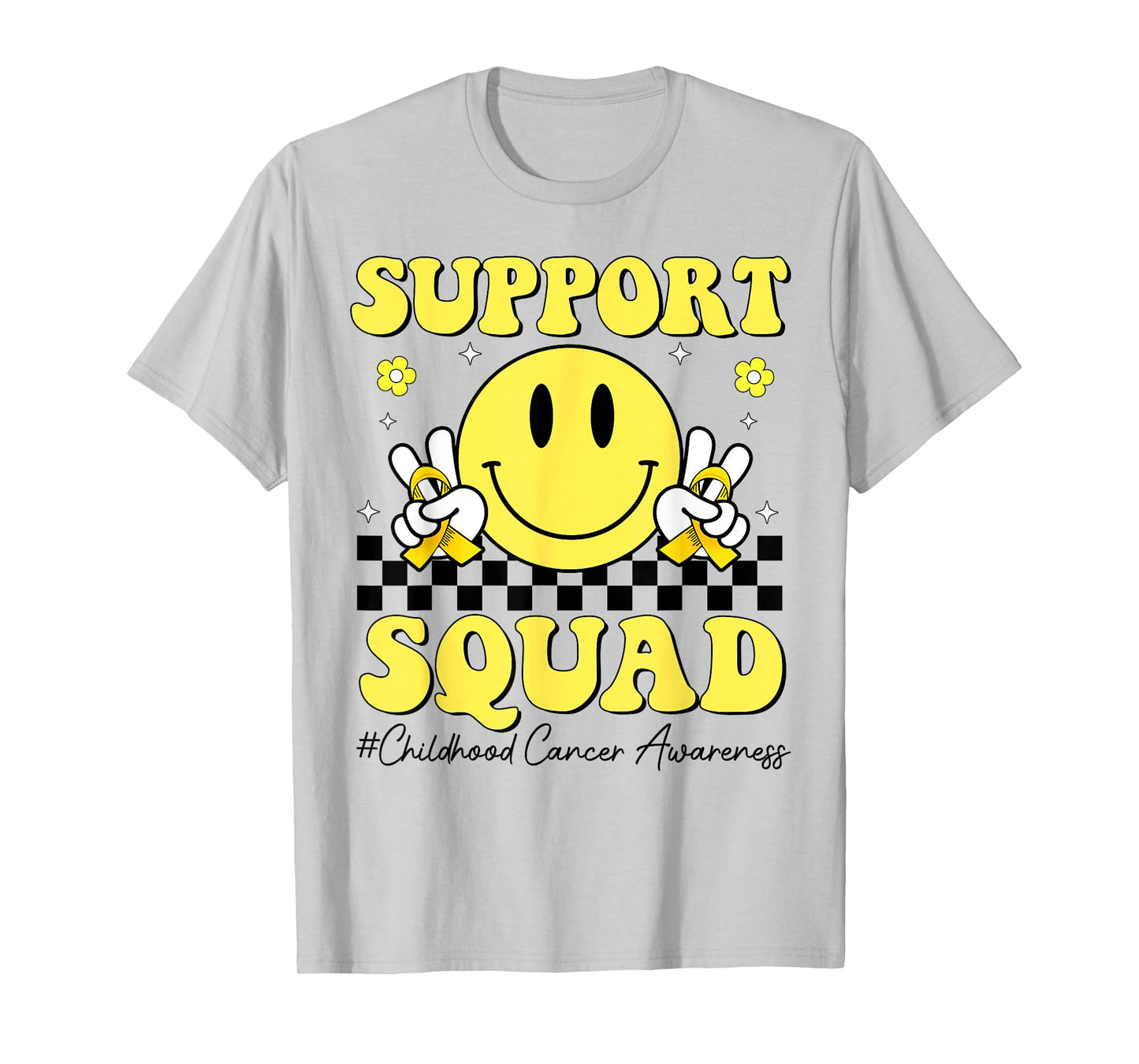Childhood Cancer Awareness Support Squad Gold Ribbon Kids T-Shirt