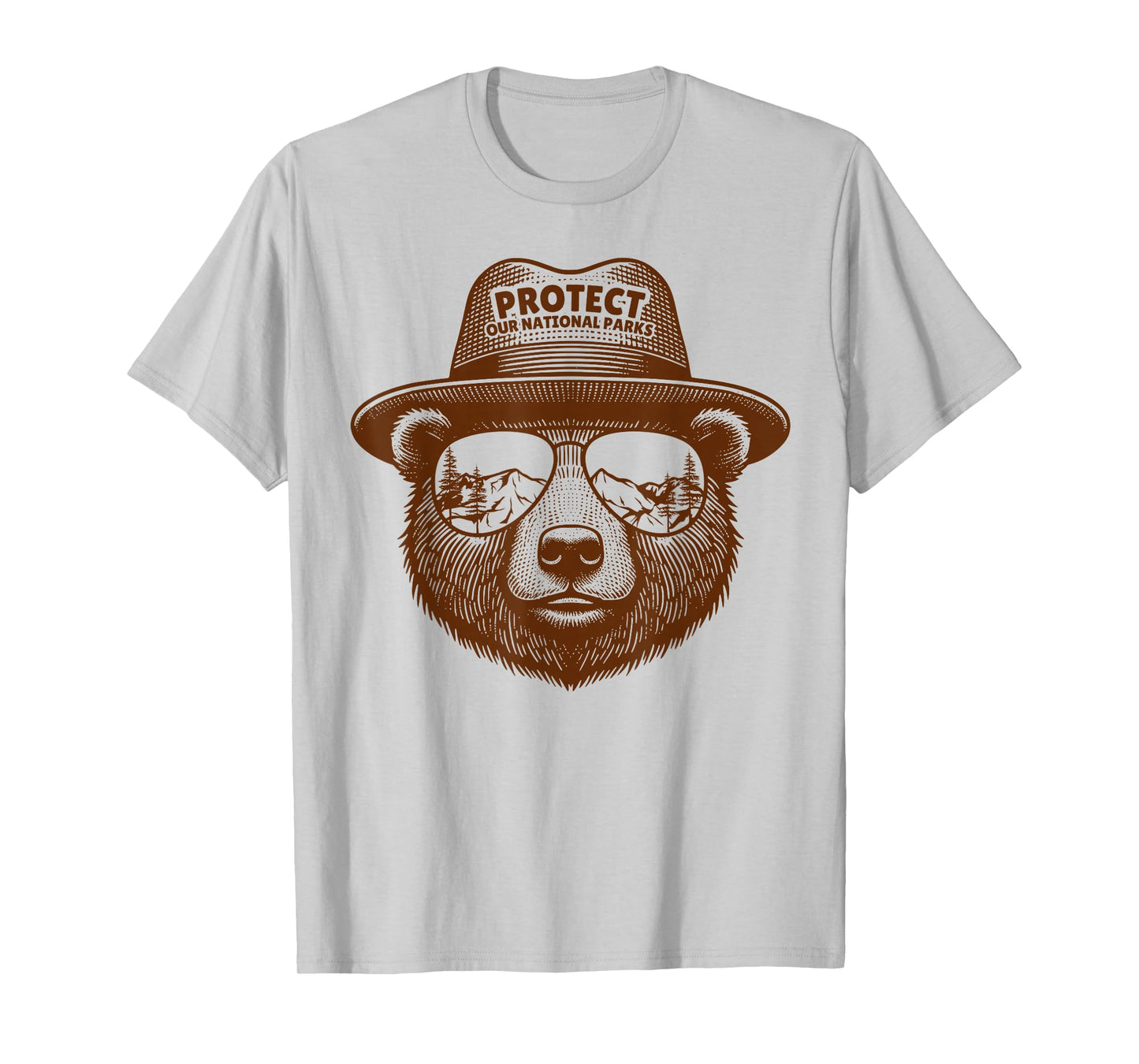 Protect Our National Parks Cool Bear Nature Lovers Retro T-Shirt