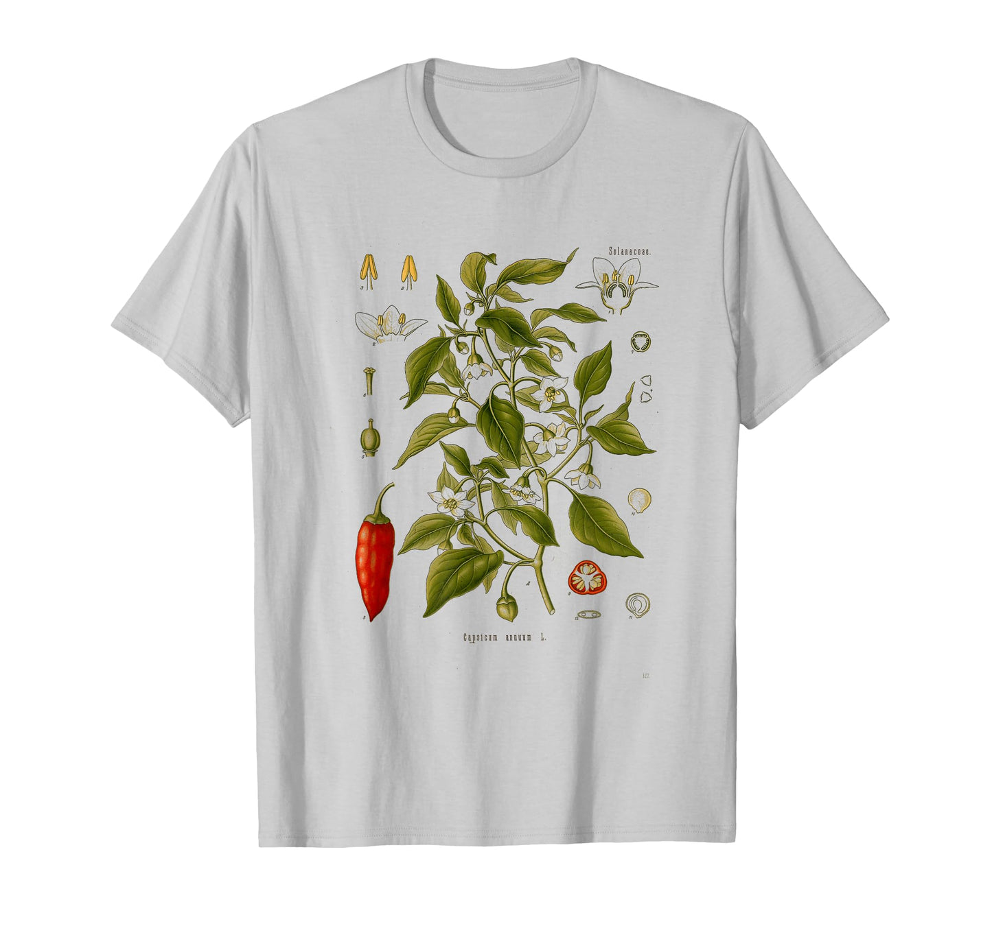 Vintage Botanical chili red peppers Garden Botany T-Shirt