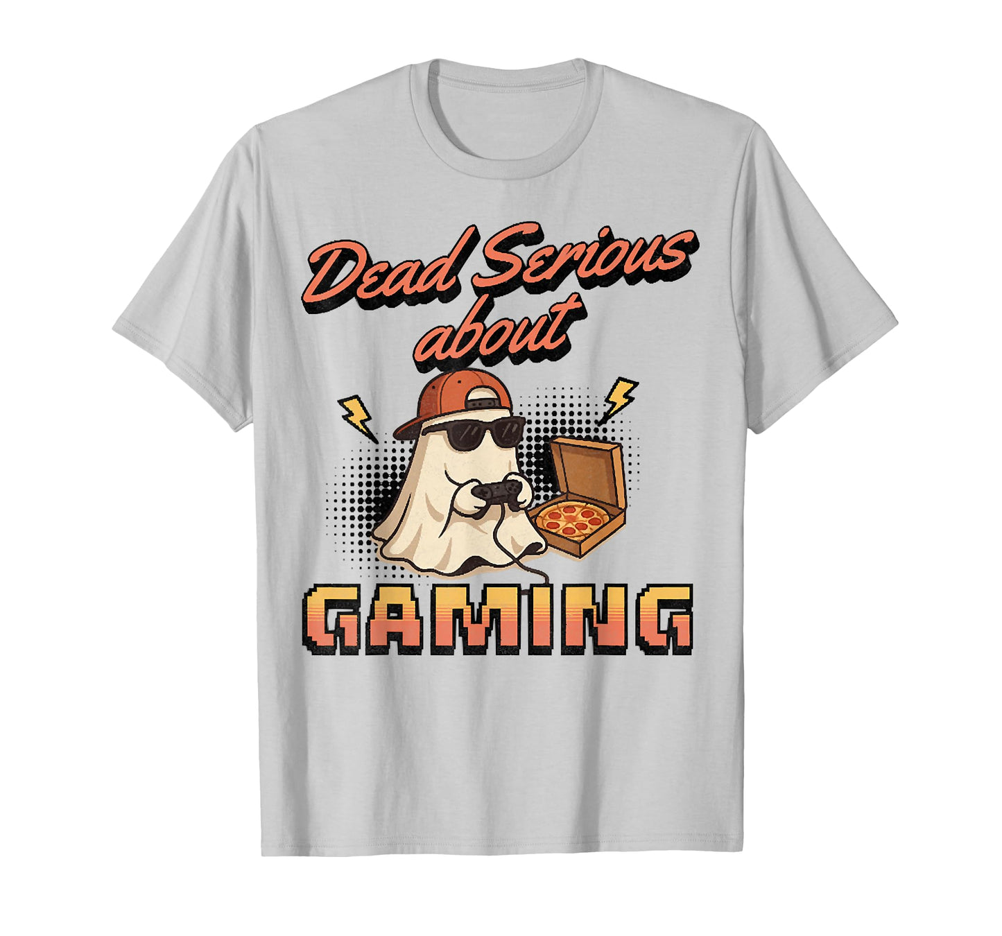 Dead-Serious About Gaming, Gamer Ghost, Gaming Halloween T-Shirt