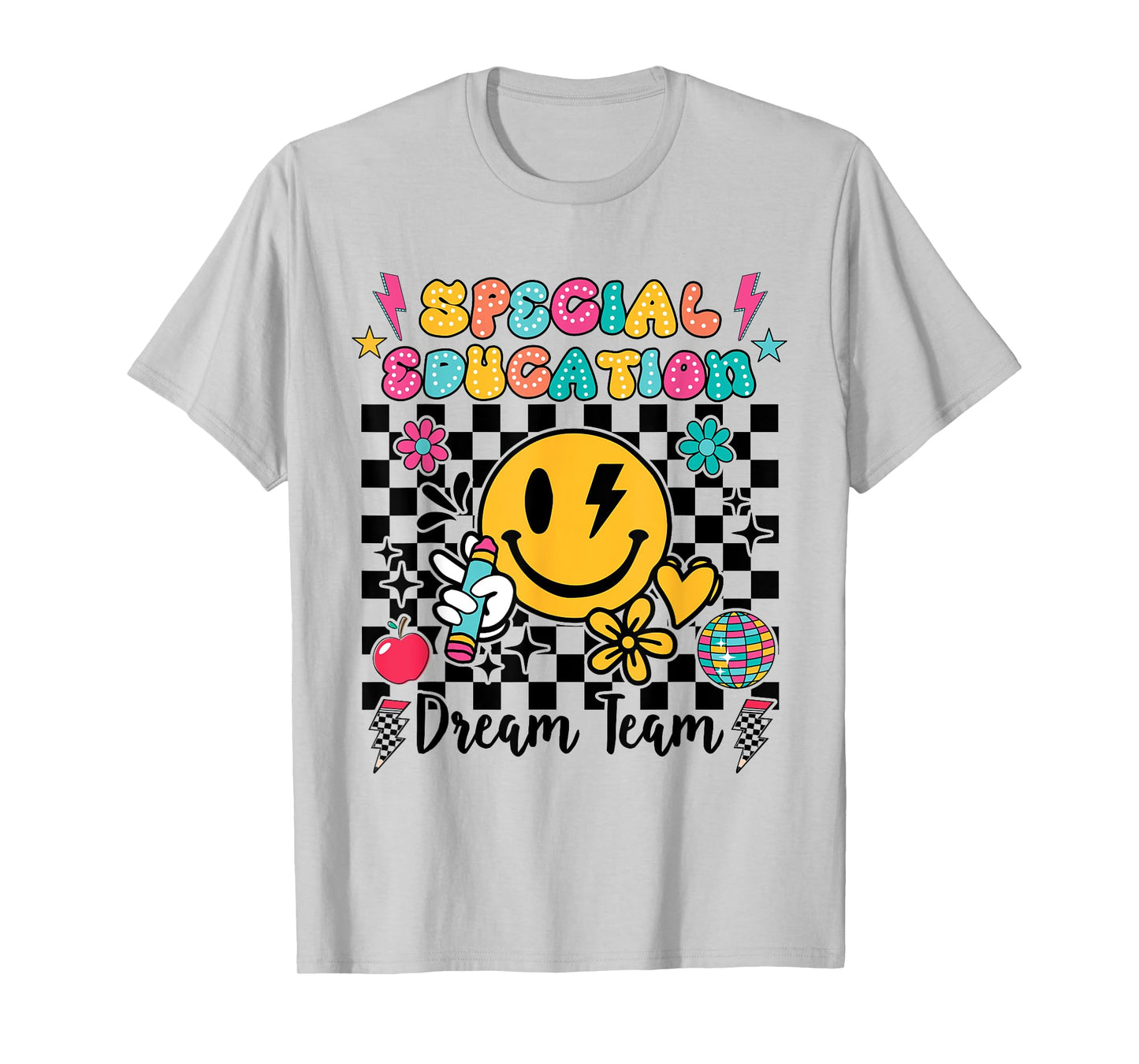 Retro Special Education Squad Groovy Dream Team Teacher T-Shirt