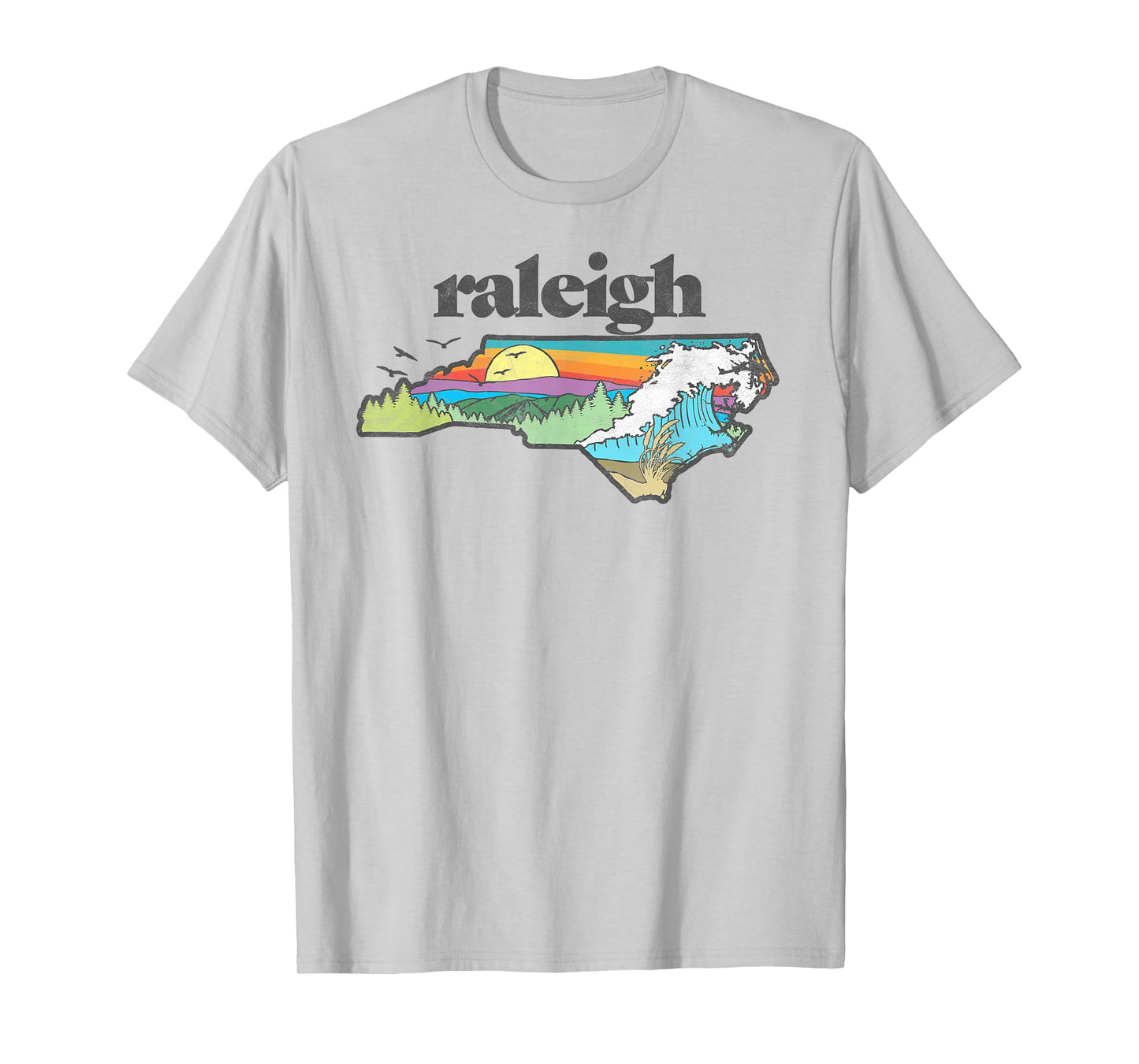 Raleigh North Carolina Outdoors Retro Nature T-Shirt