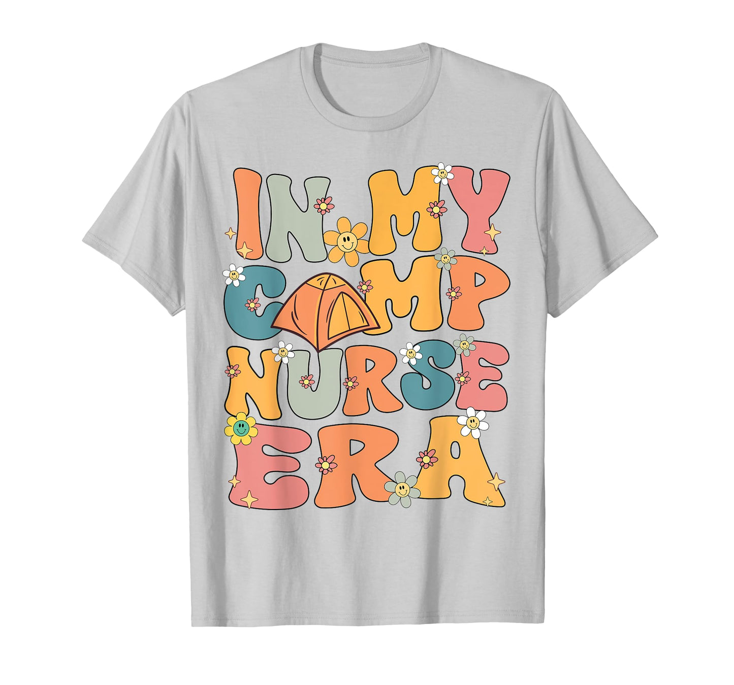 In My Camp Nurse Era Retro Groovy Summer Camp Nurse Cute Men Women Girls Kids T-Shirt