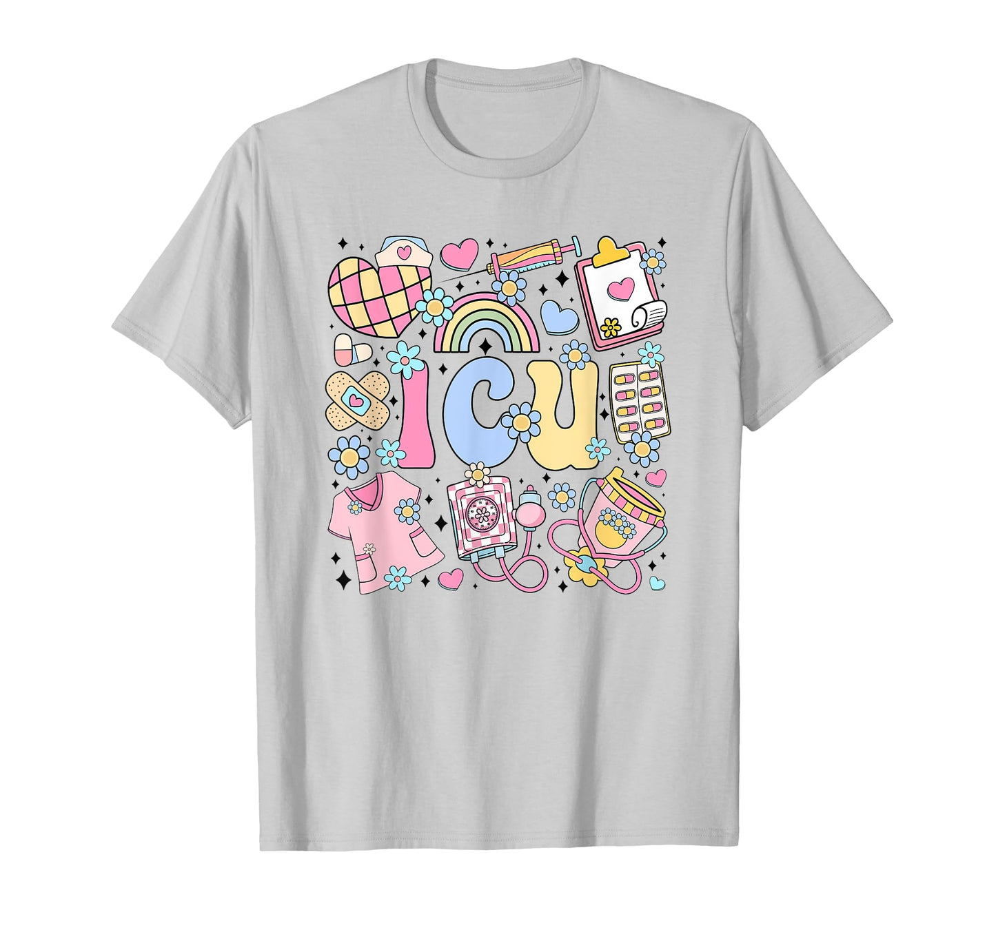 ICU Nurse Stuff Retro Intensive Care Nurse Squad Nursing T-Shirt