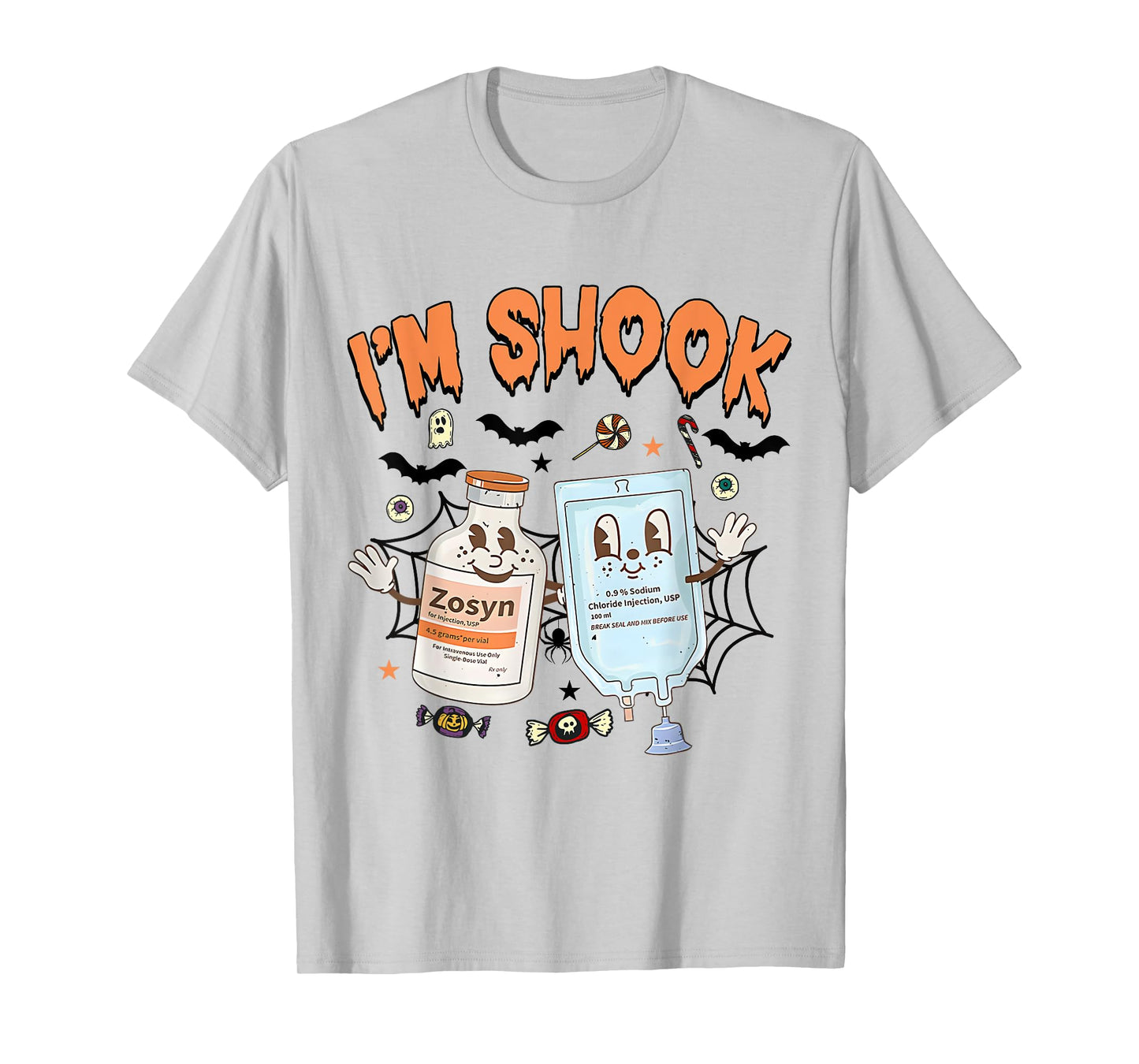Funny Zosyn I'm In Shook Halloween Spooky ICU ER Nurses Week T-Shirt