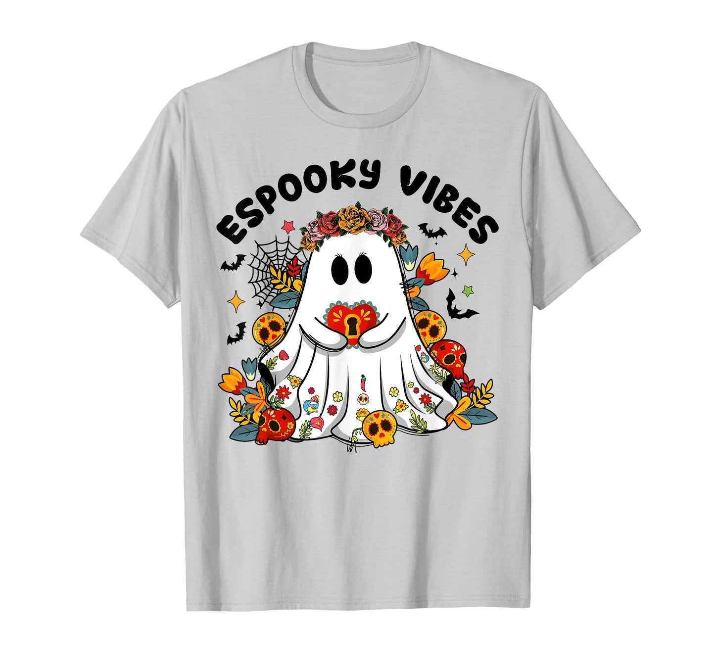 Espooky Vibes Maestra Halloween Spanish Mexican Teacher T-Shirt