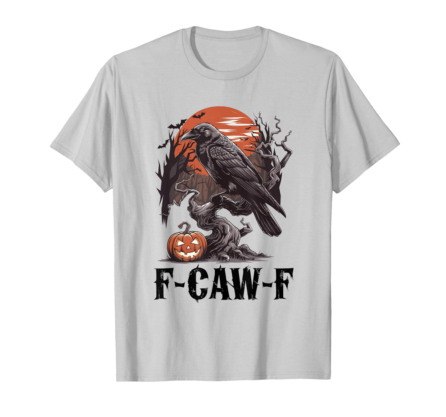 F-Caw-F Black Crow Pun Funny Bird Cawing Grunge T-Shirt