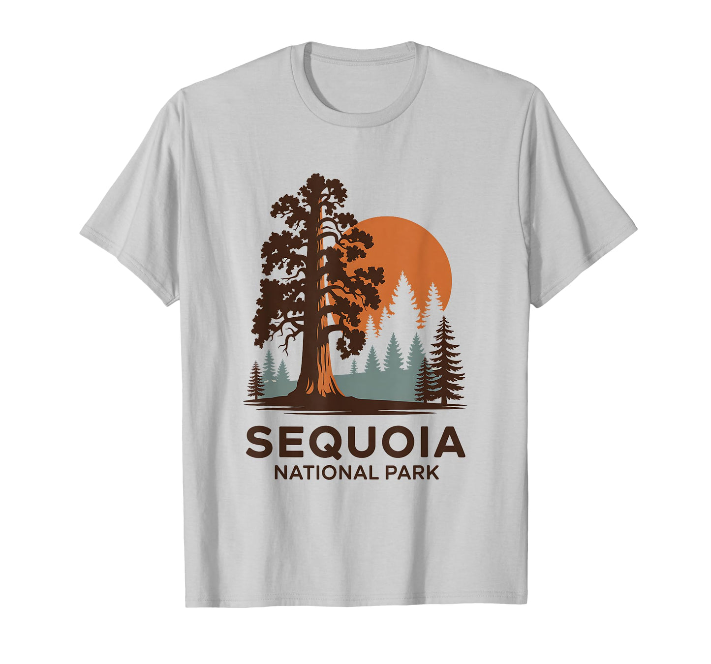 Retro Sequoia National Park Hiking Camping Outdoor T-Shirt