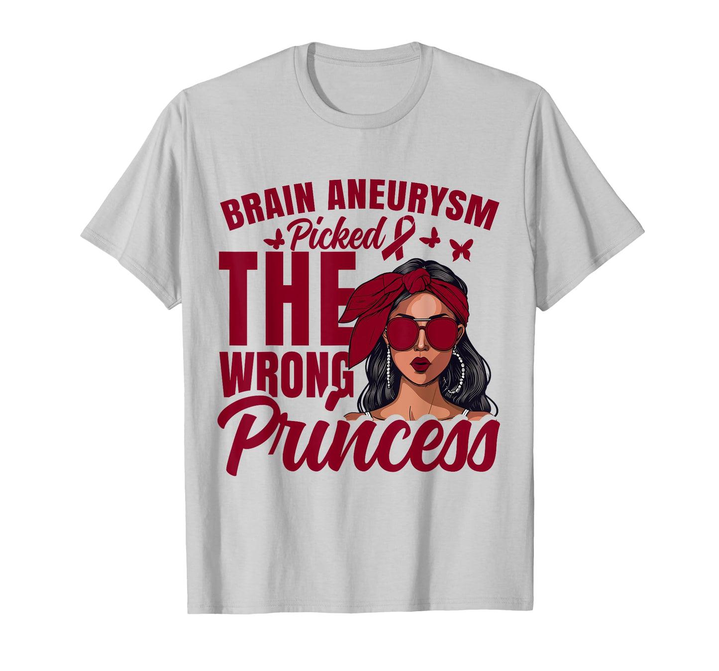 Brain Aneurysm Awareness Princess Survivor Brain Aneurysm T-Shirt
