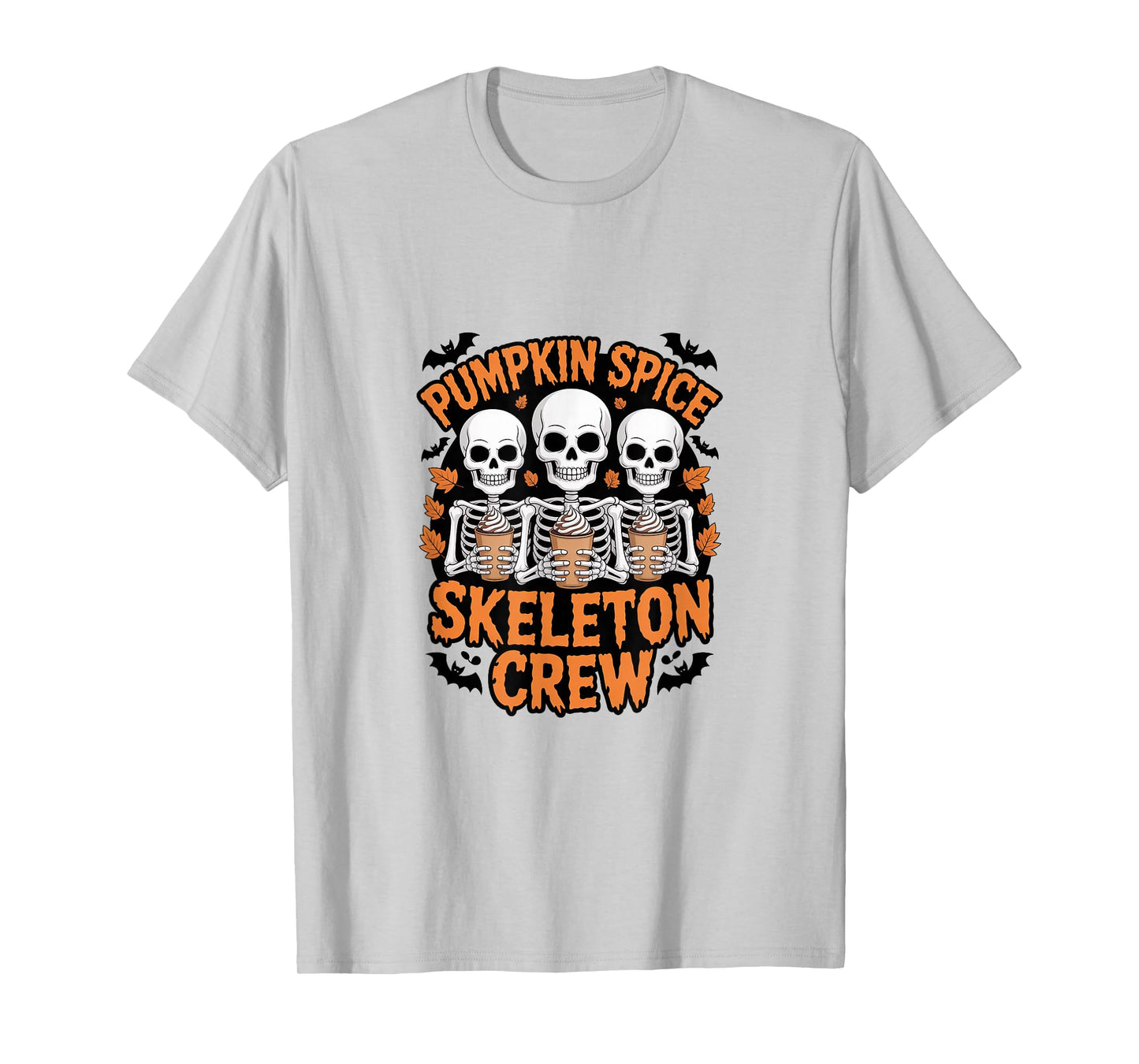 Pumpkin Spice Skeleton Crew Fall Season Funny Coffee T-Shirt