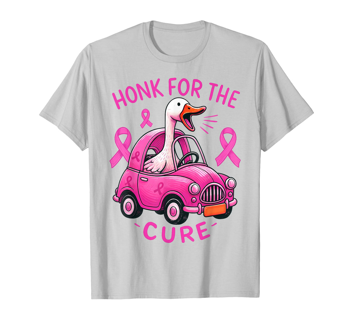Funny Honk for The Cure Breast Cancer Awareness Goose Women T-Shirt