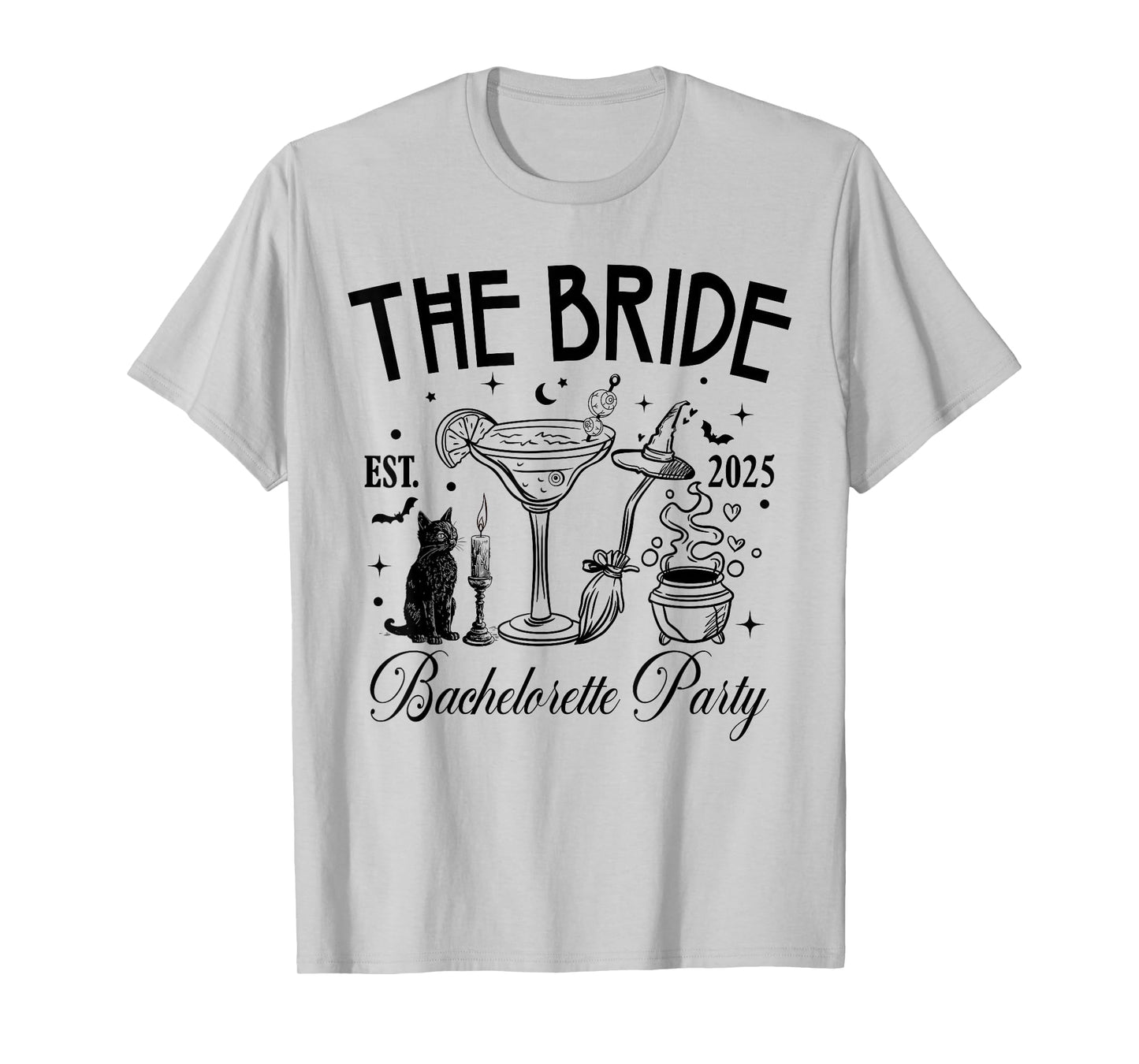 The Bride Est. 2025 Gothic Skeleton Bachelorette Party T-Shirt