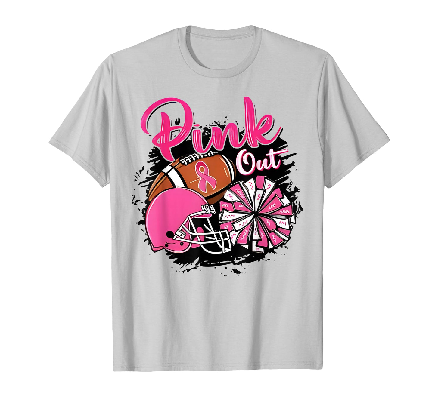 Pink Out Tackle Breast Cancer Awareness American Football T-Shirt