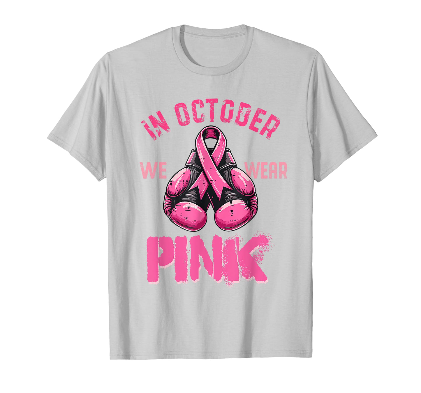 Breast Cancer Pink Boxing Gloves Survivor Pink Ribbon T-Shirt