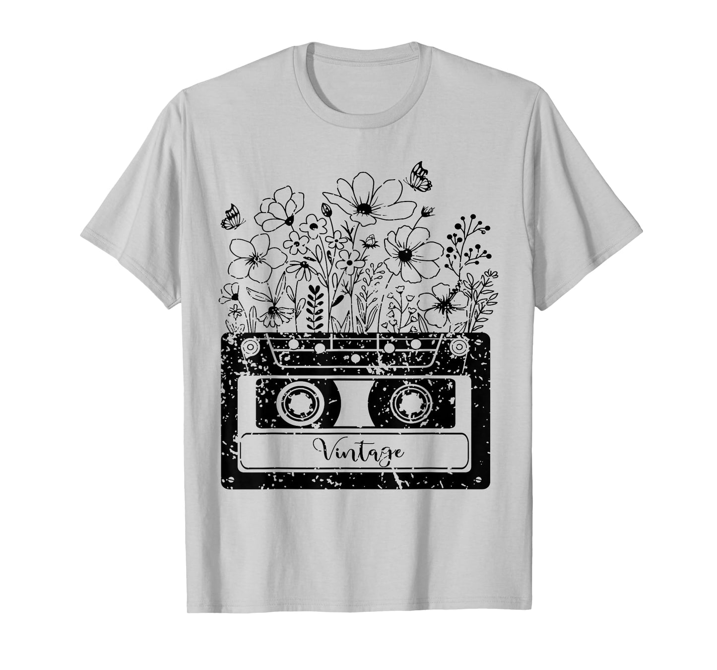 Vintage Cassette Wildflower, Tapes Mixtapes 80s 90s Music T-Shirt