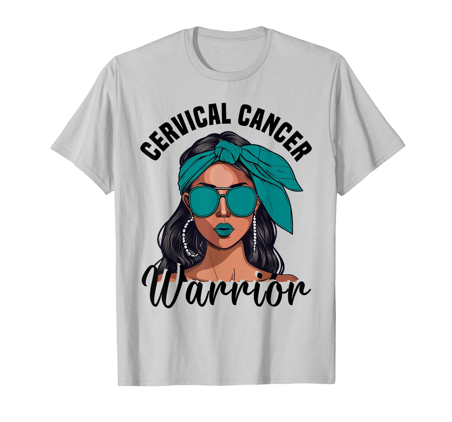 Cervical Cancer Awareness Ribbon Warrior Cervical Cancer T-Shirt
