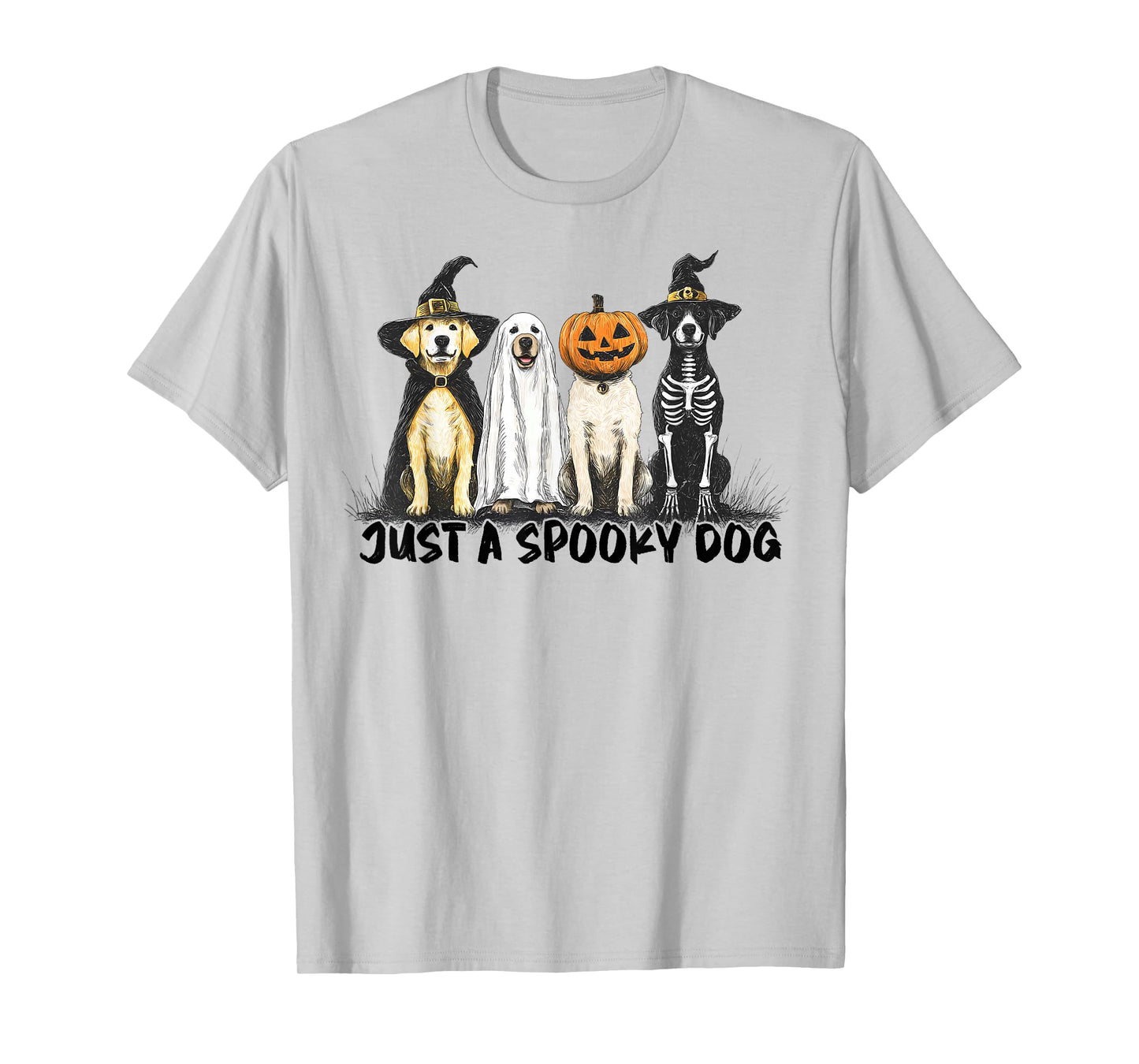 Just A Spooky Dog Halloween Dog Men Women T-Shirt