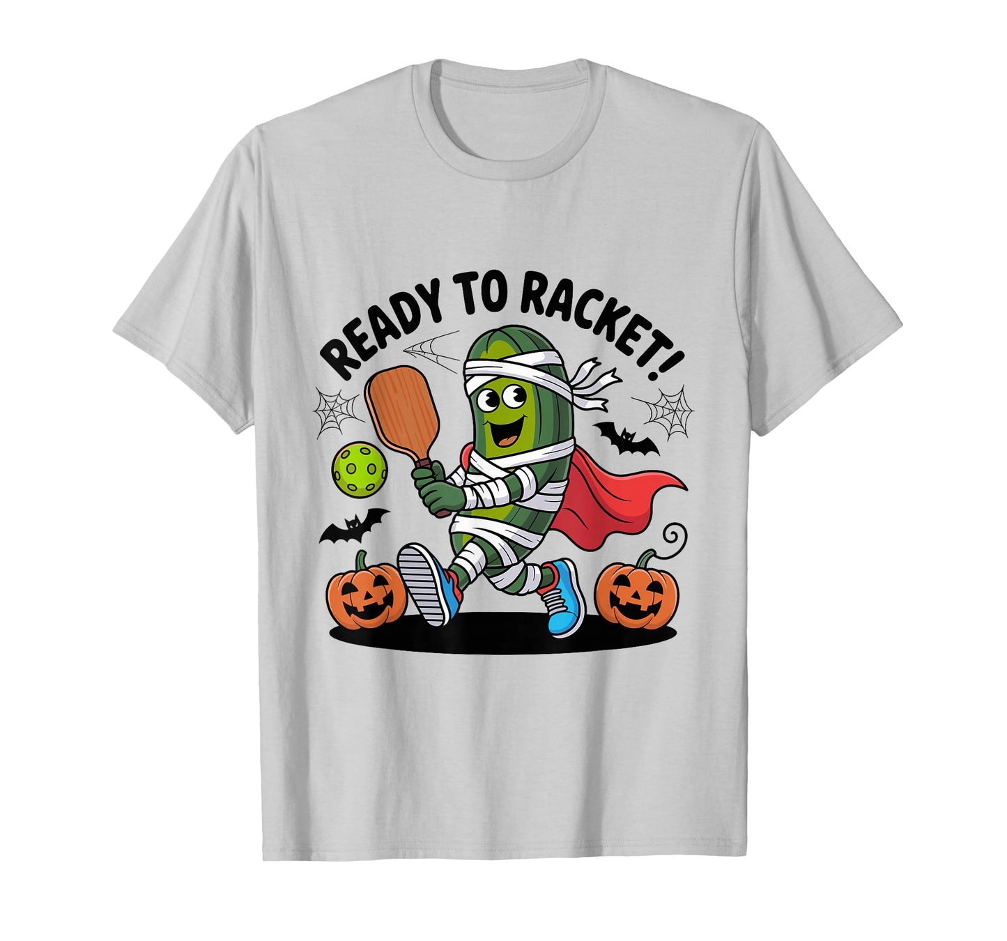 Ready to Racket Funny Halloween Pickleball Tee T-Shirt