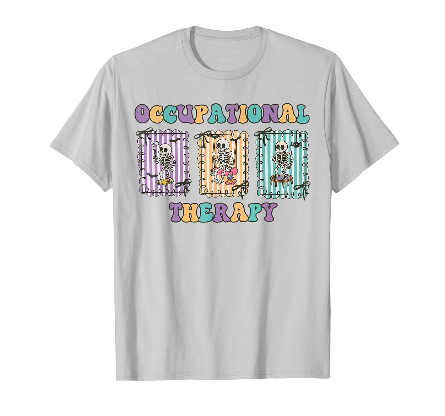 Halloween Occupational Therapy OT Skeleton Coquette T-Shirt