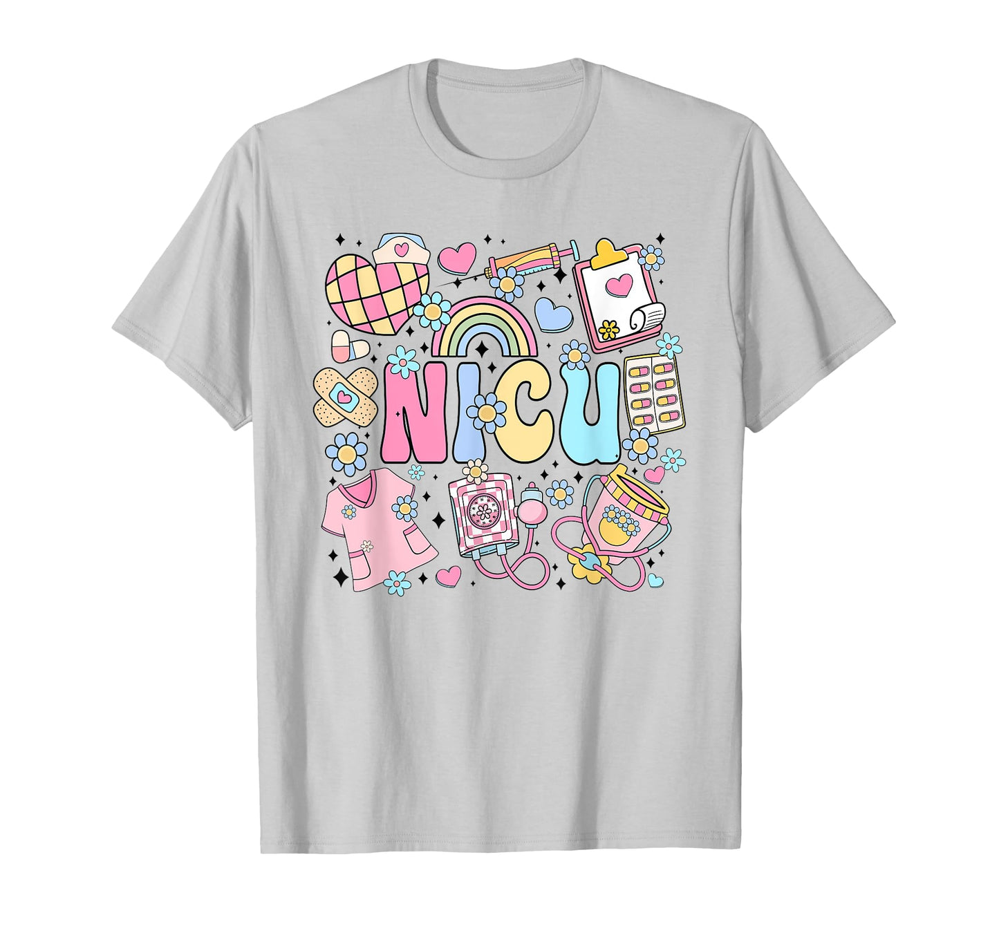NICU Nurse Stuff Retro Neonatal Intensive Care Unit Nursing T-Shirt