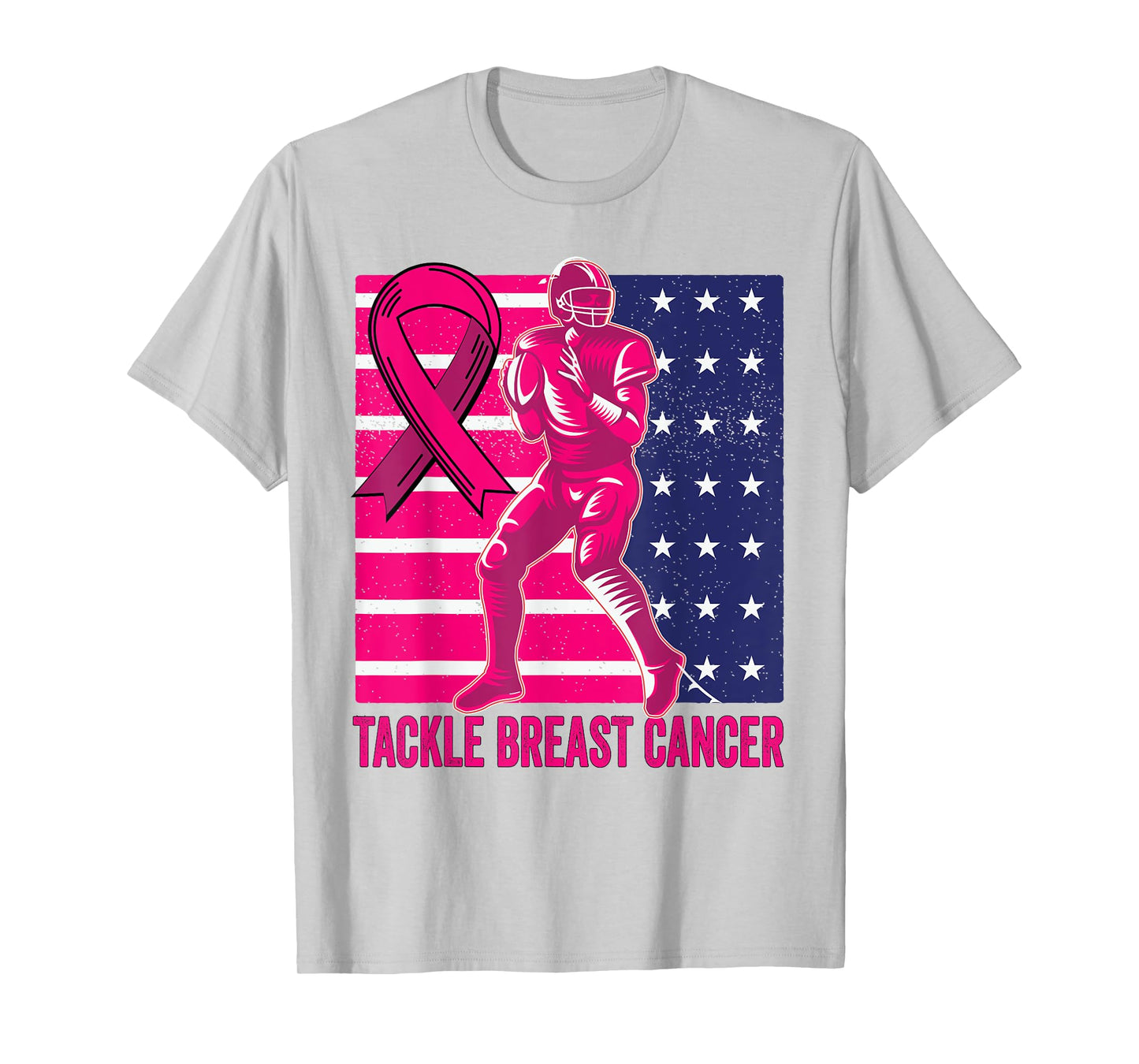 Tackle Breast Cancer Awareness Football Breast Cancer T-Shirt