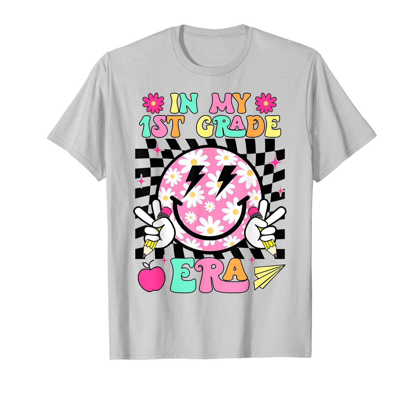 In My 1st Grade Era Smile Face Back To School Teacher Kid T-Shirt