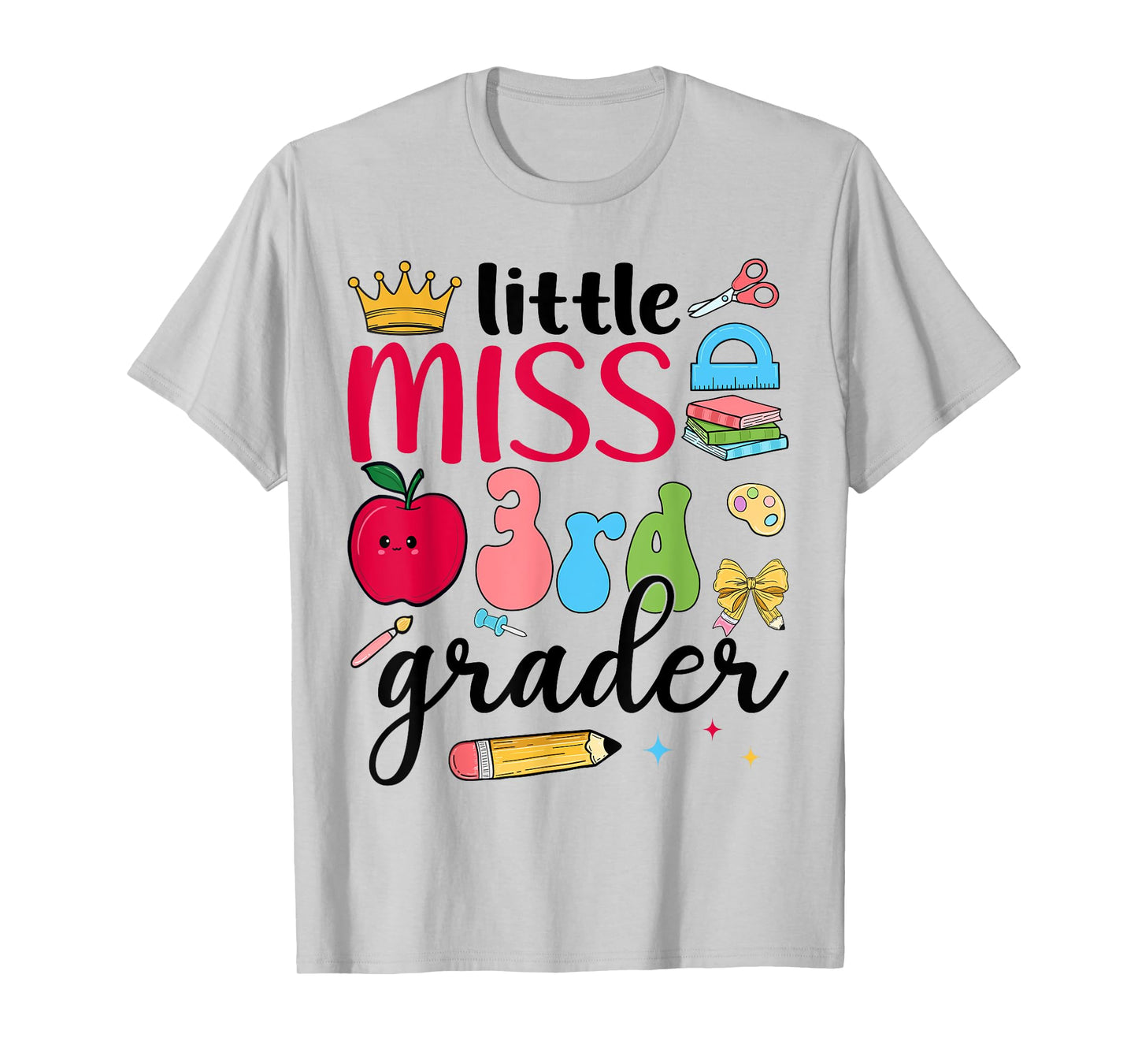 Little Miss 3rd Grader Third Day Of School Third Grade Girl T-Shirt