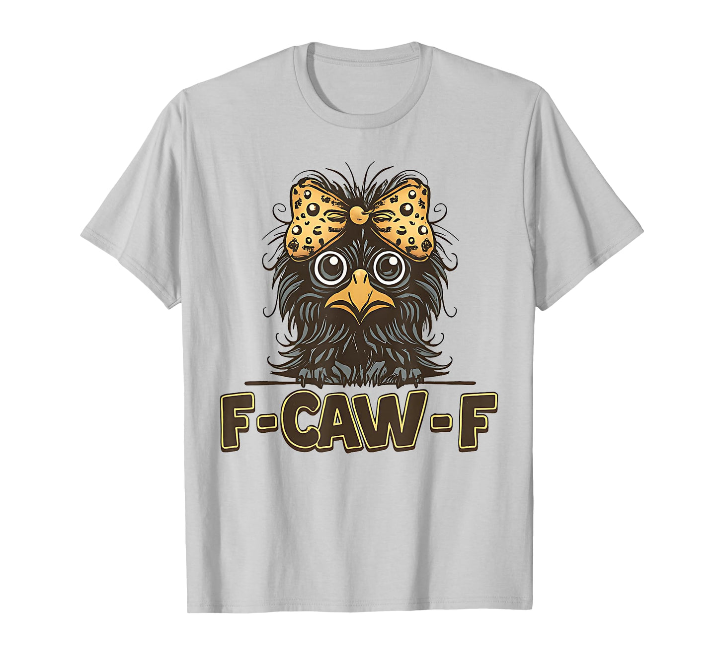F-Caw-F Black Crow Pun Funny Bird Cawing Grunge Halloween T-Shirt
