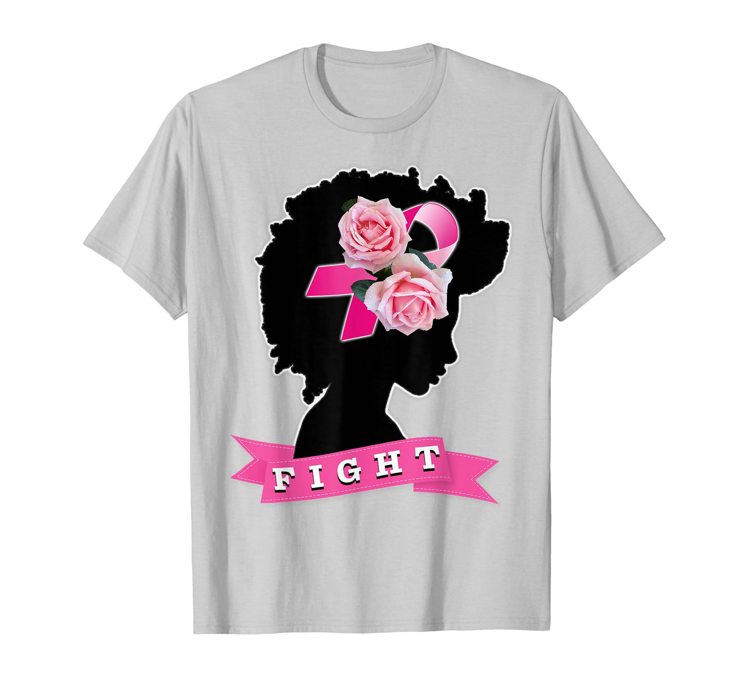 Black Women Breast Cancer Awareness T-shirt
