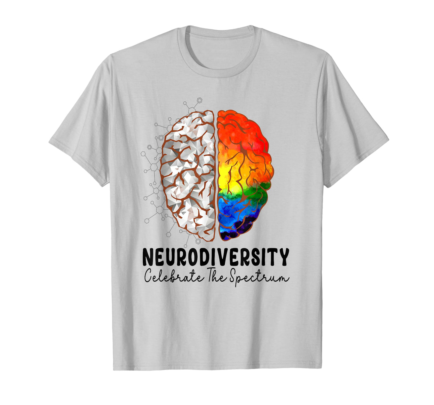 Neurodiversity celebrate the spectrum Brain Autism Awareness T-Shirt