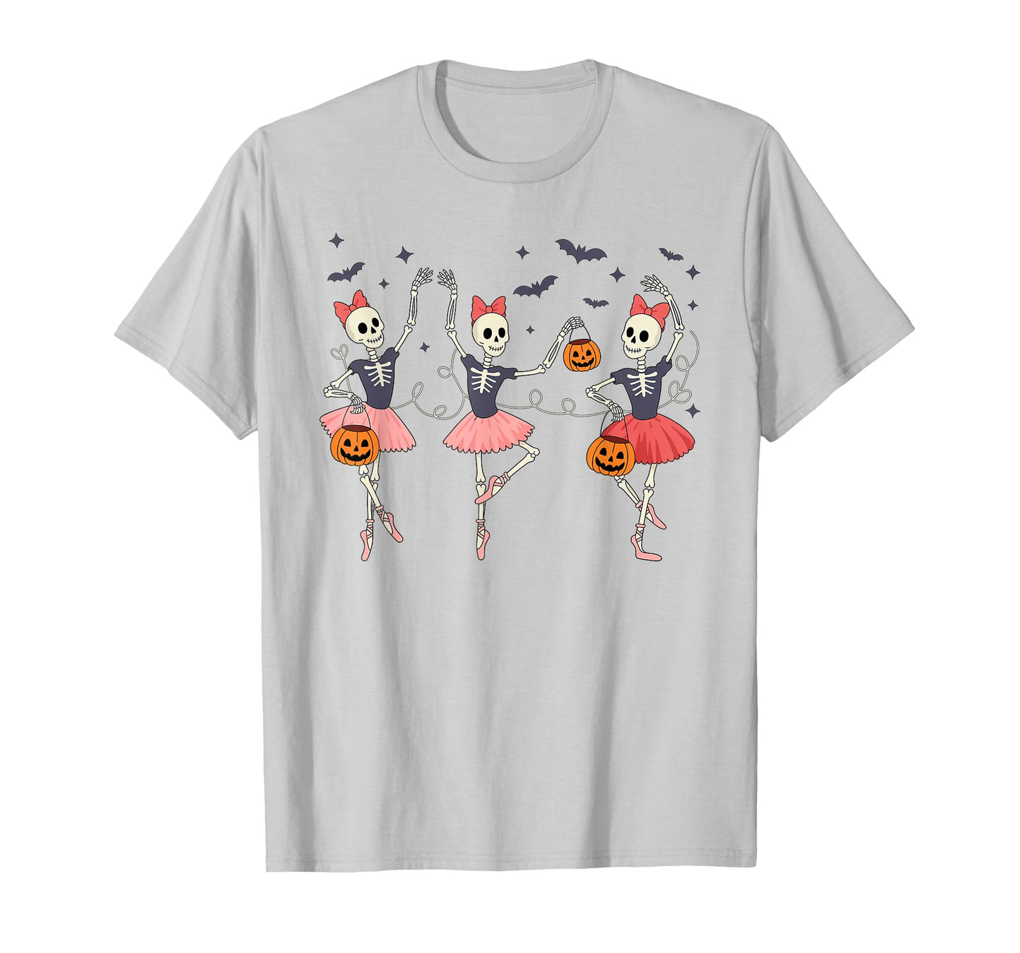 Ballet Pumpkin Skeleton Dance Halloween Men Women Boys Girl T-Shirt
