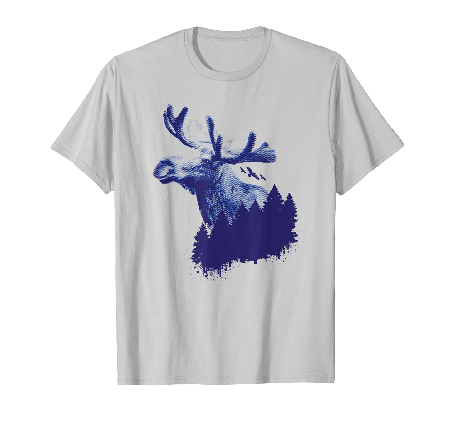 Moose Forest Trees Environmental Protection T-Shirt