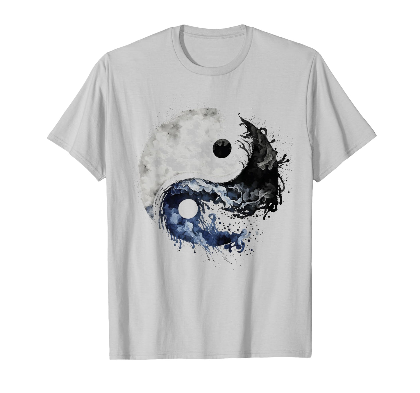 Ying Yang Balance Meditation Water Color Tai Chi Flow State T-Shirt