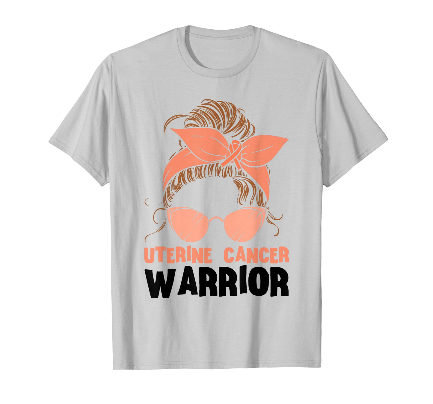 Uterine Cancer Warrior Messy Endometrial Cancer Awareness T-Shirt