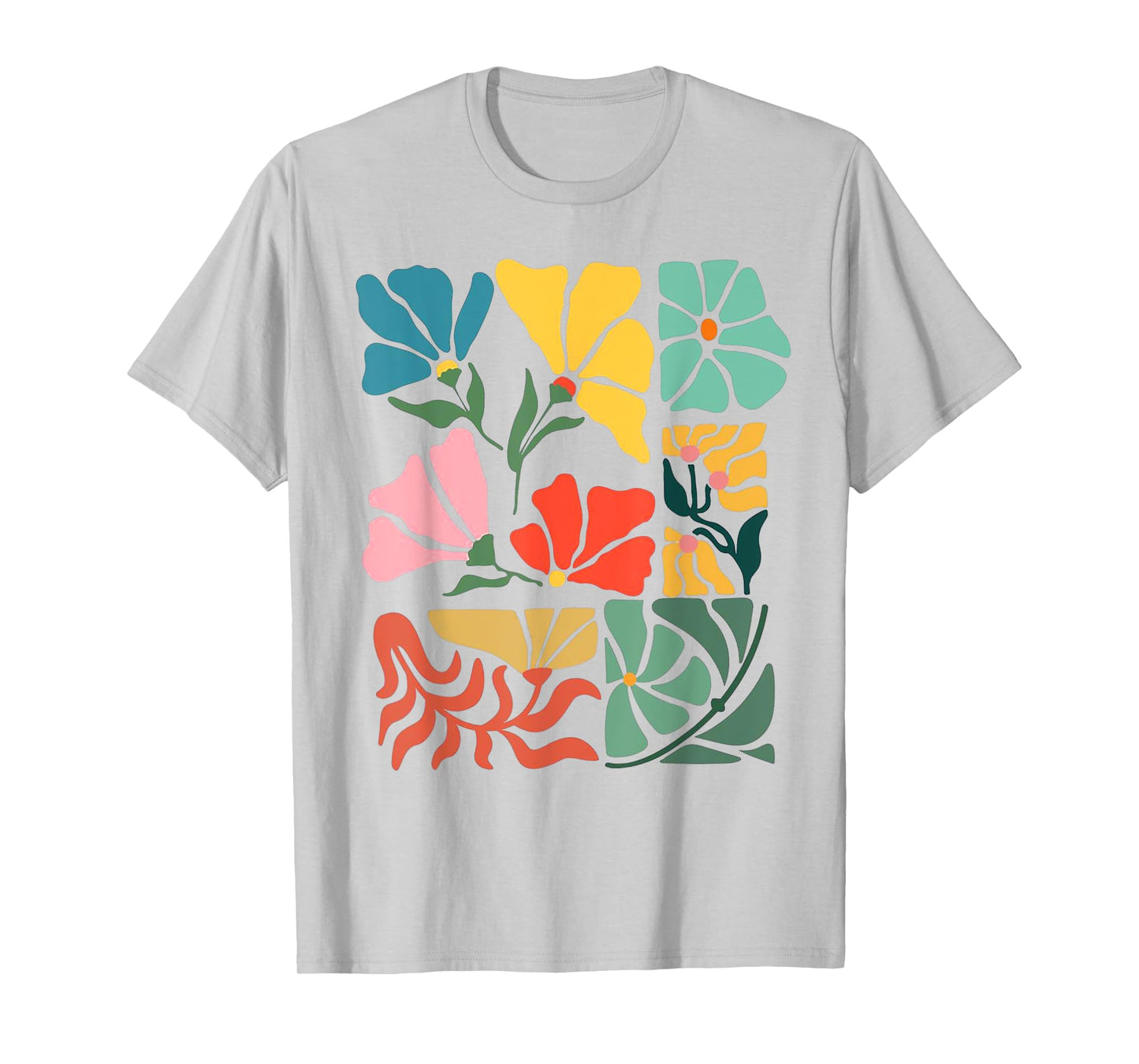 Retro Boho Wildflowers Colorful Graphic Nature Floral T-Shirt
