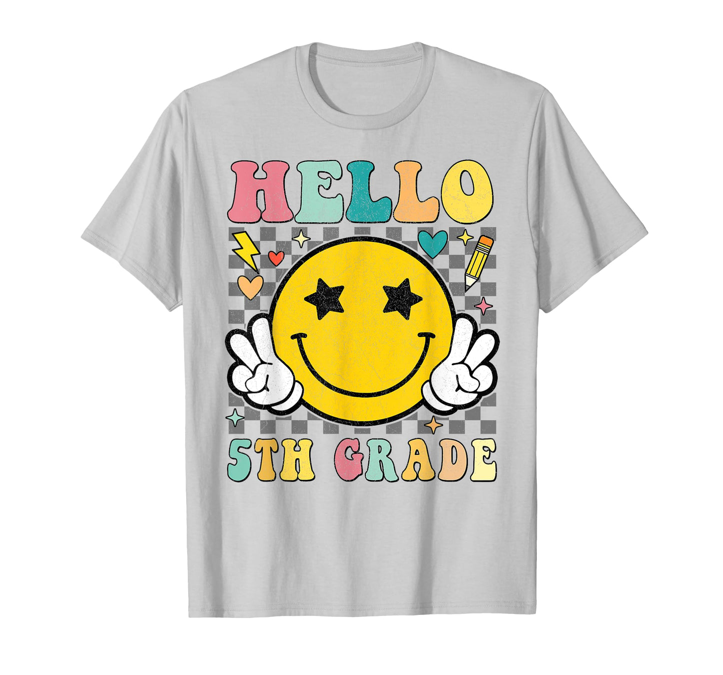 Hello 5th Grade Teacher Kids Happy First Day Back To School T-Shirt