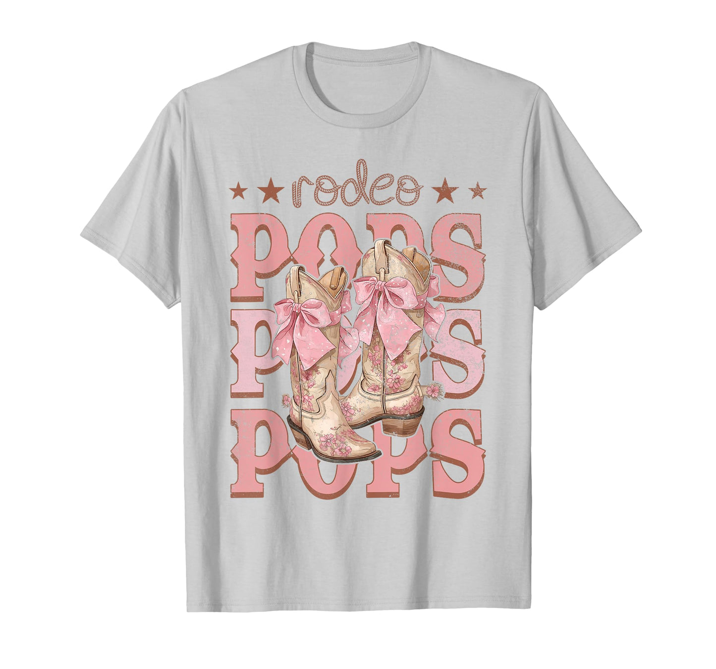Rodeo Pops Pink Boots Coquette Cow-Girl Birthday Party T-Shirt