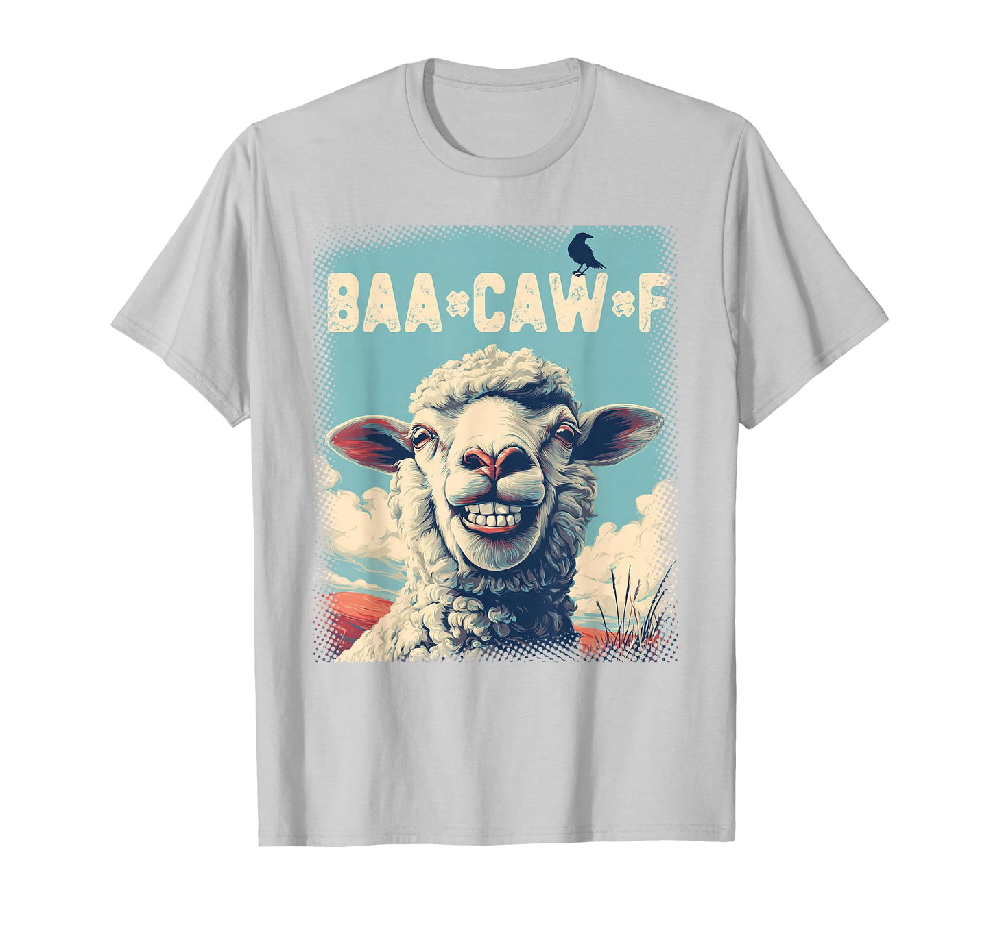 Trippy Sheep Baa + Crow Caw Back Off Pun Tee for Introverts T-Shirt