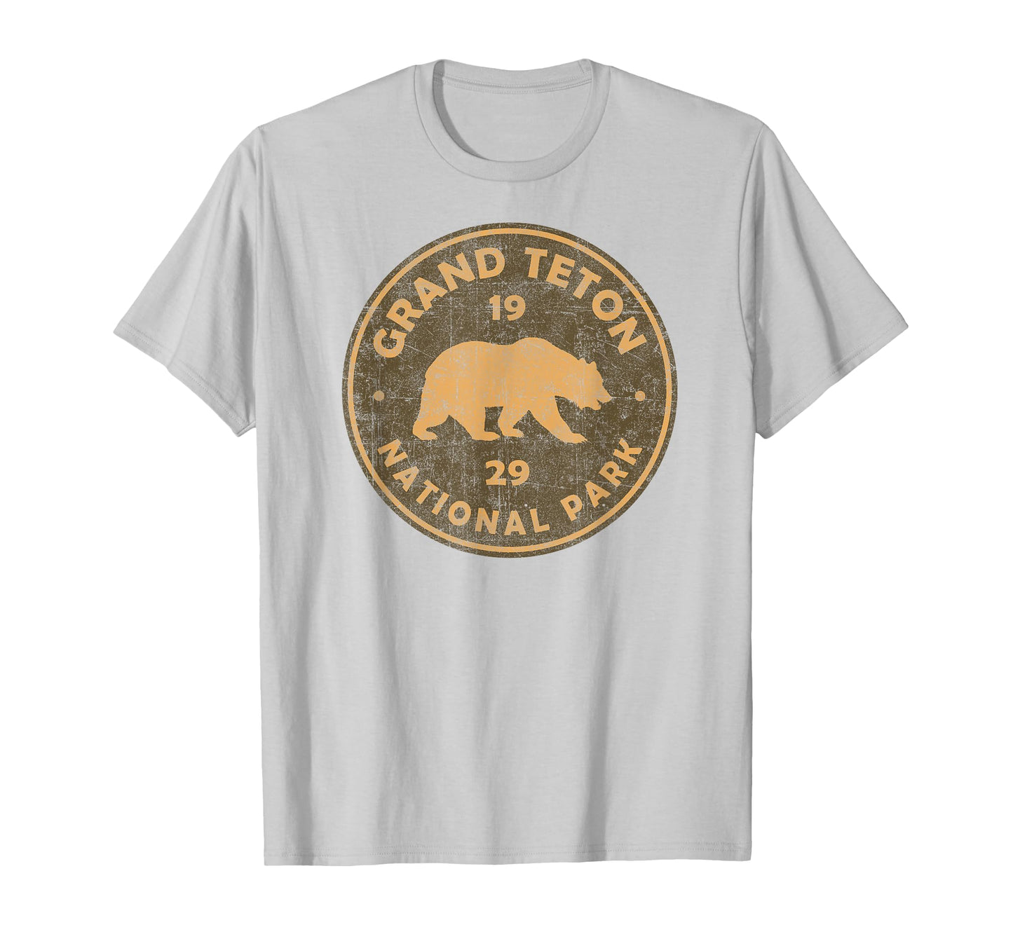Retro Grand Teton National Park Wyoming Mens Souvenir Hiking T-Shirt