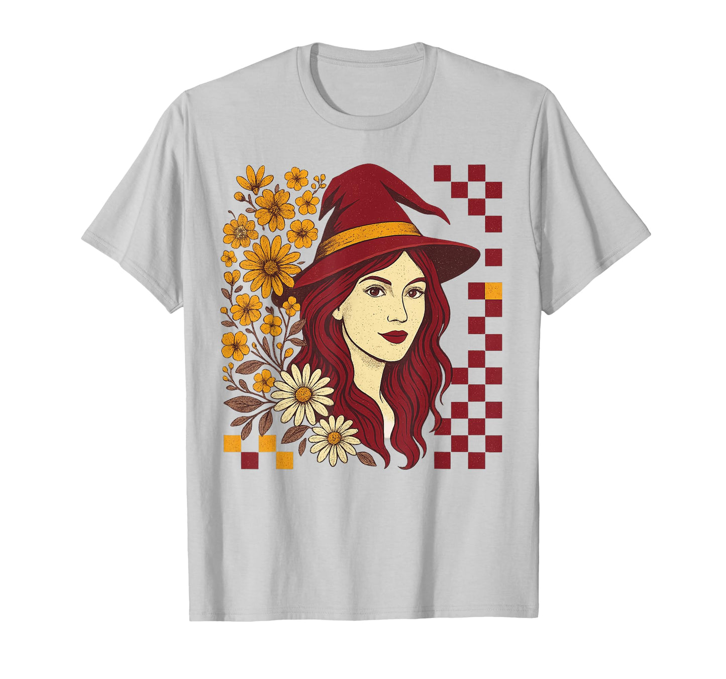 Funny Witch Halloween Floral Spooky Season Funny Fall Vibes T-Shirt