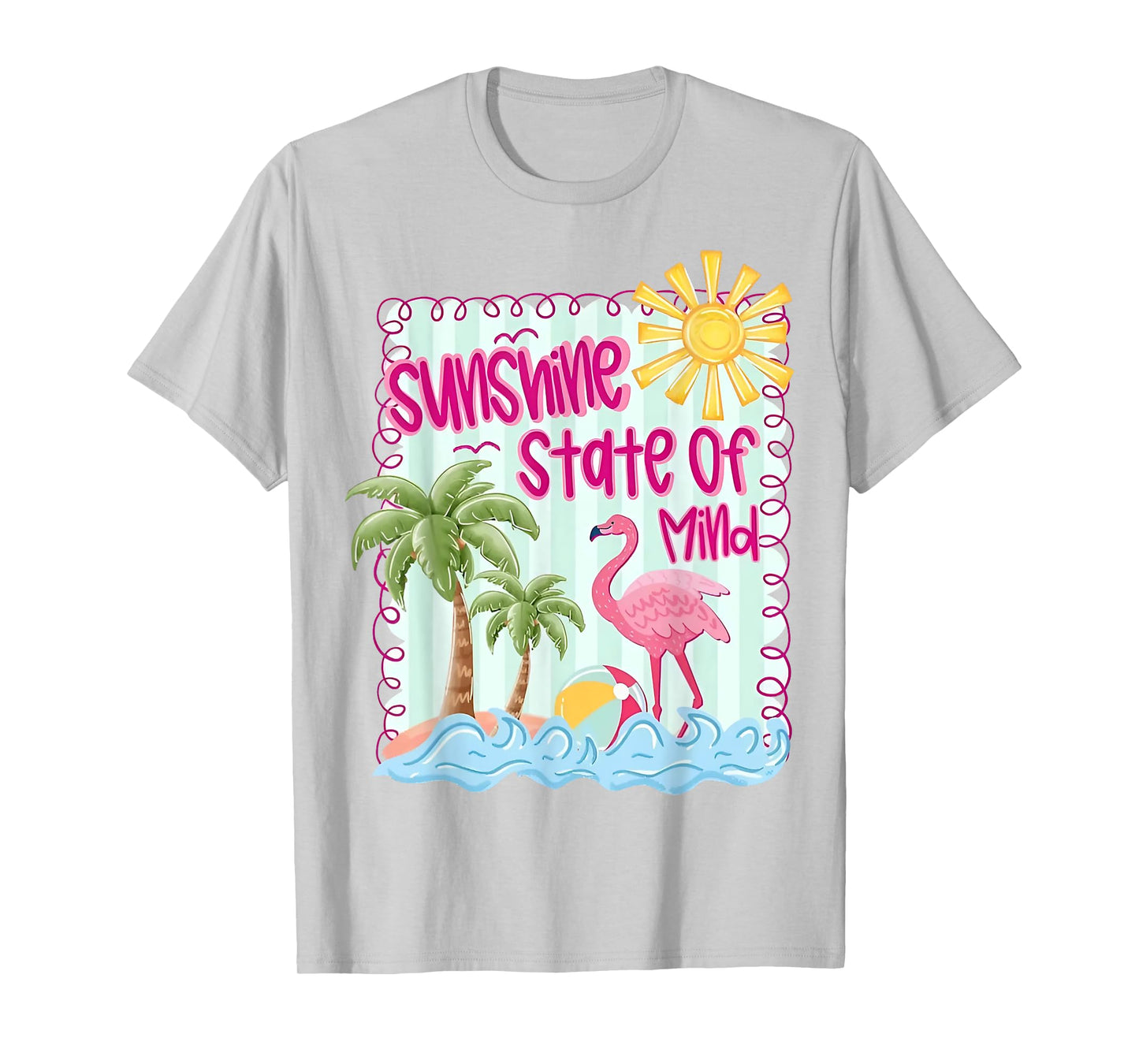 Summer Vibes Sunshine State Of Mind Beach Palm T-Shirt