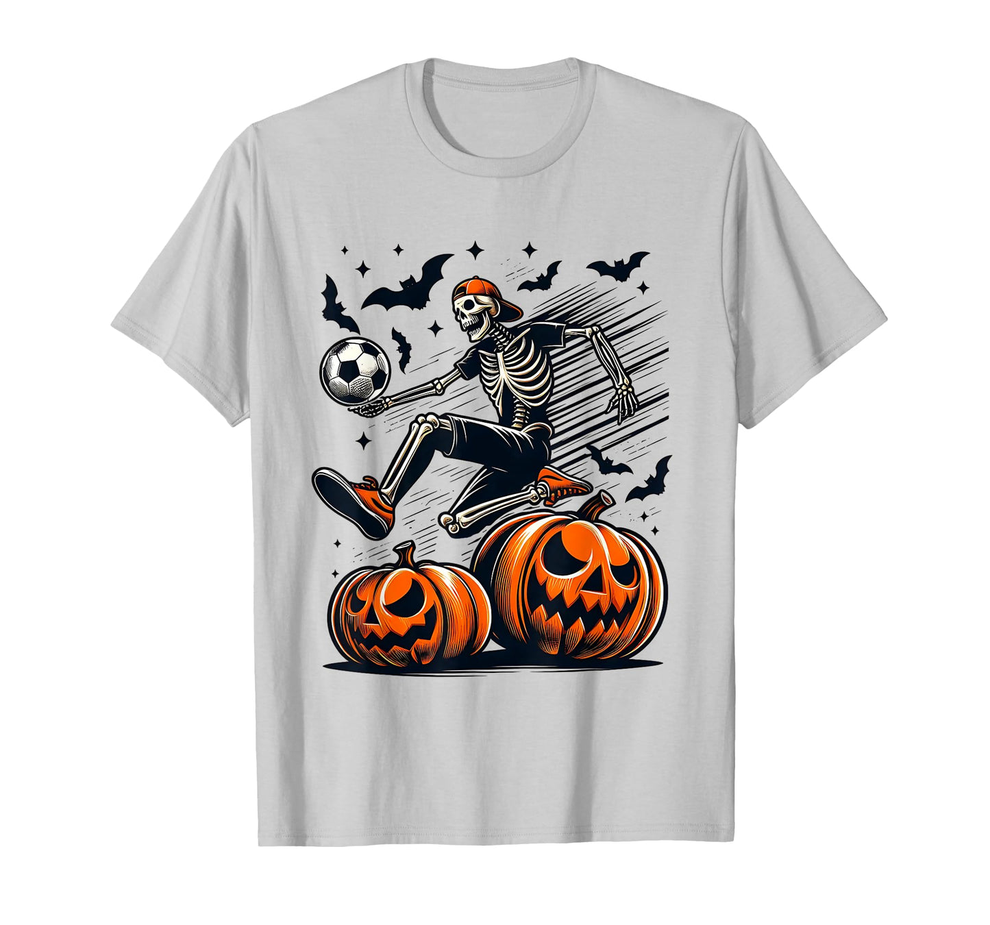 Funny Skeleton Soccer Halloween Costume Boys Kids Men Women T-Shirt