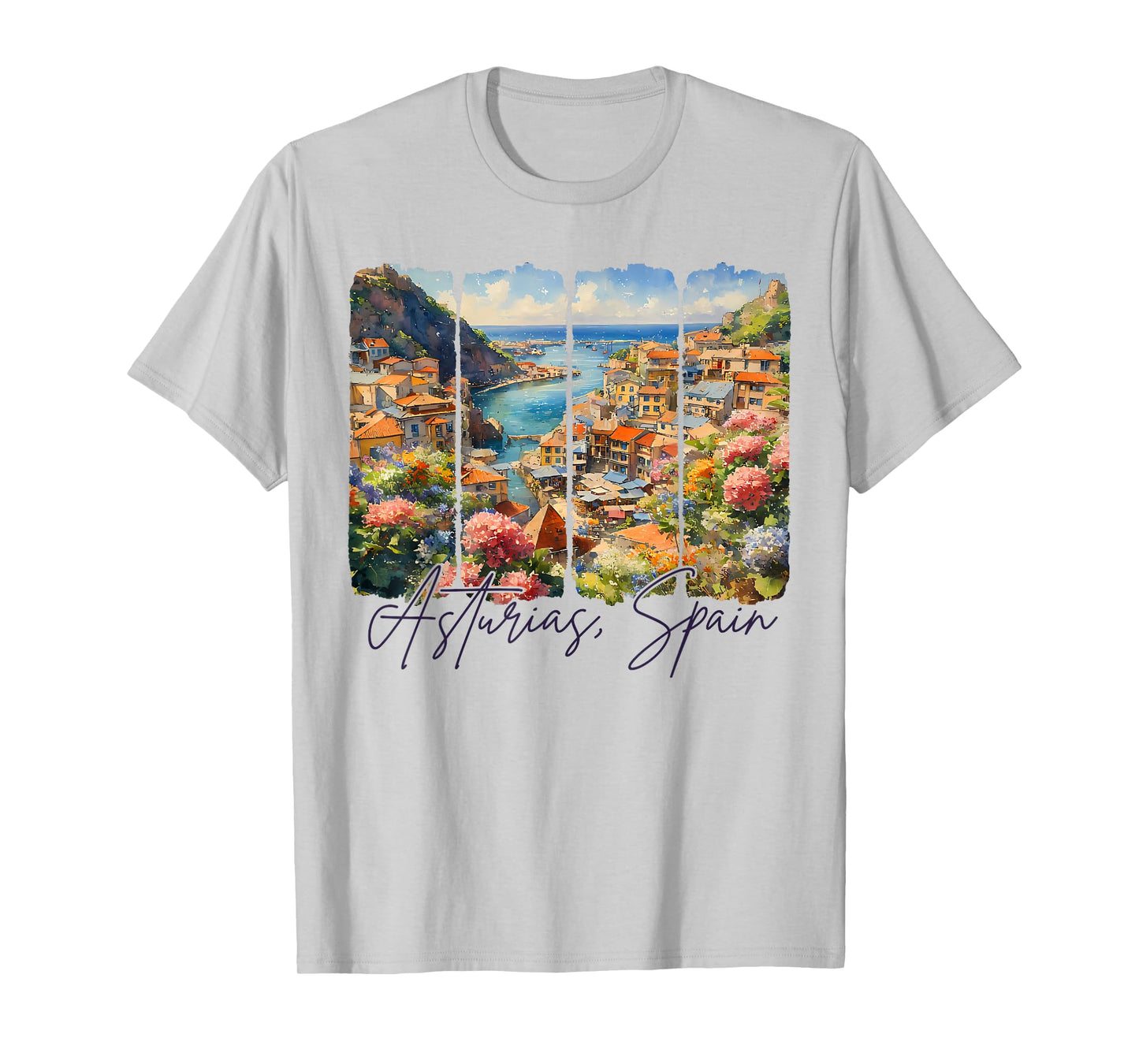 Asturias Spain Traveling Brushstroke Asturias Souvenir Trip T-Shirt