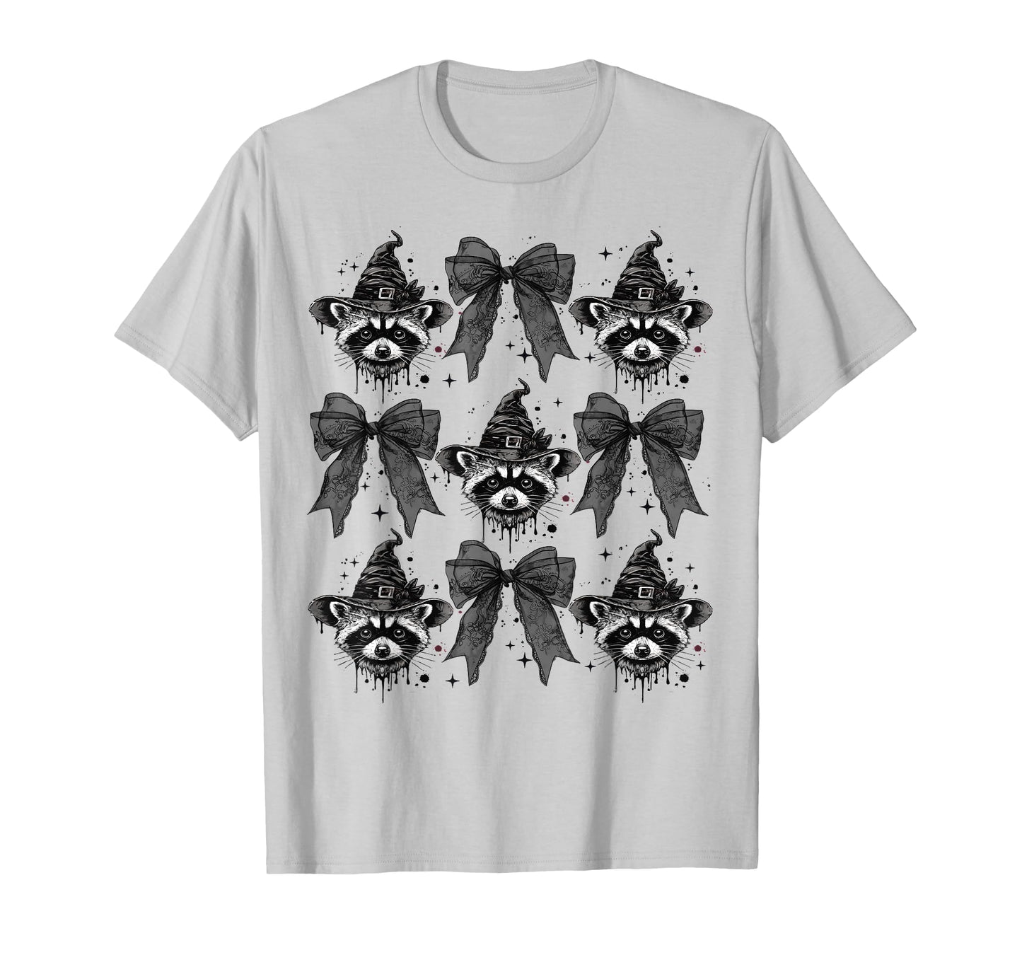 Coquette Halloween Funny Halloween Girl Coquette Raccoon T-Shirt